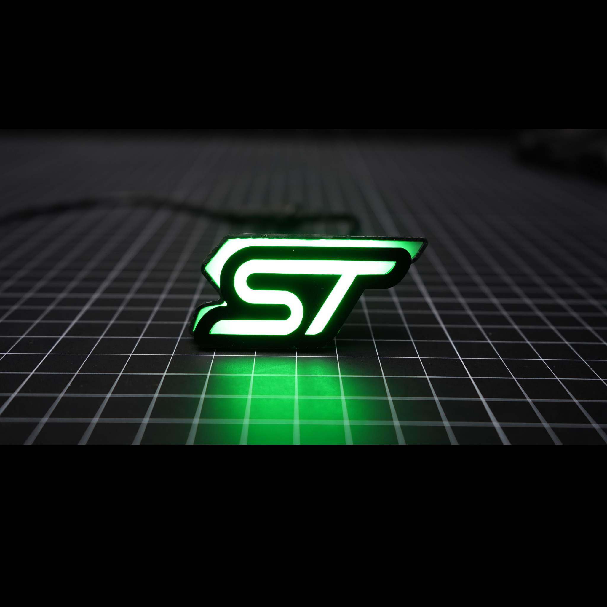 ST : Illuminated Multicolor Flow LED Badge | Lit Logos – Custom Multicolor LED Lighting by RGB Halo Kits