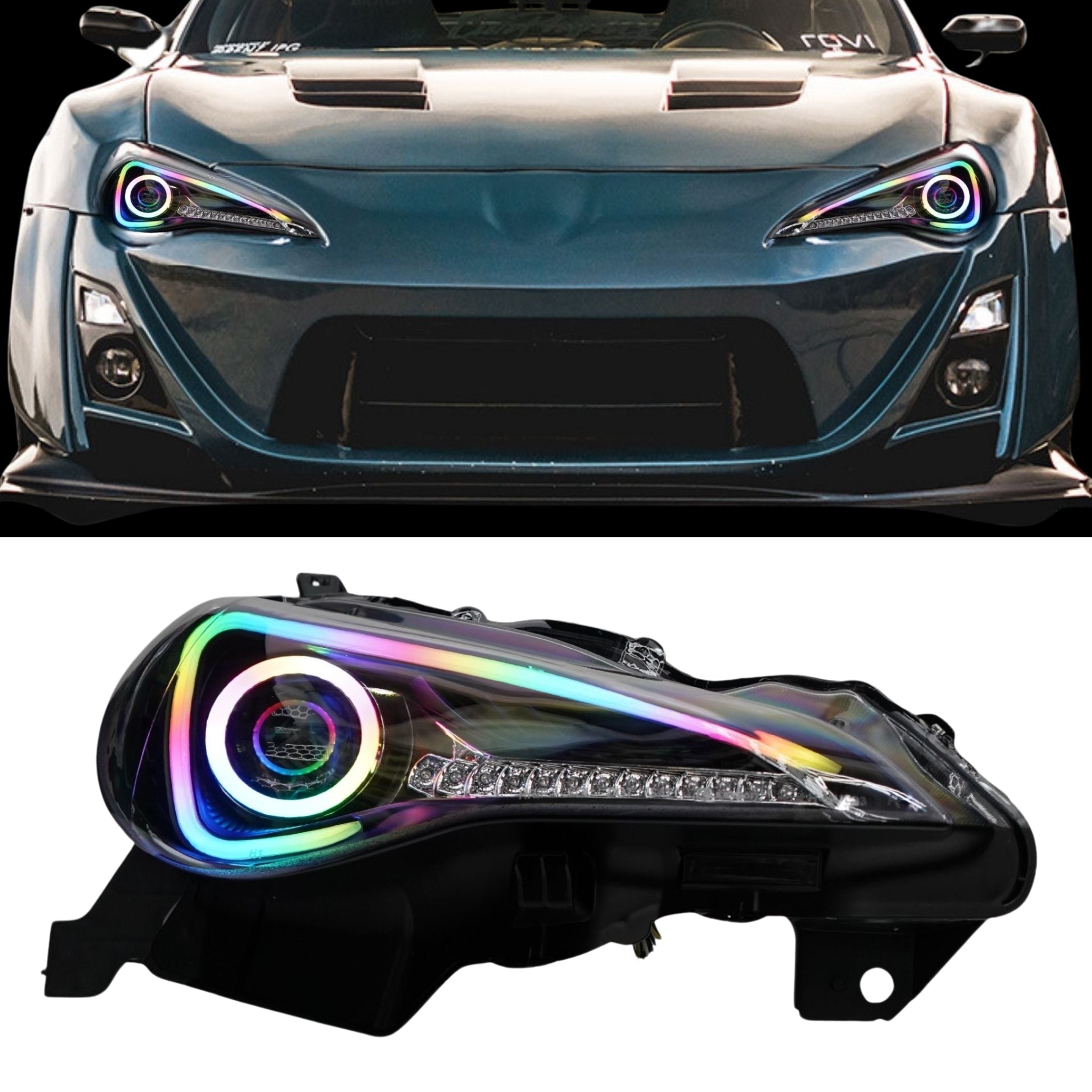 Scion FRS Spec-D Flow Series/Color Chasing DRL Boards (2012-2017) – Custom Multicolor LED Lighting by RGB Halo Kits