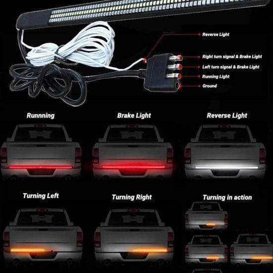 Sequential Tailgate / Trunk Light bar – Custom Multicolor LED Lighting by RGB Halo Kits