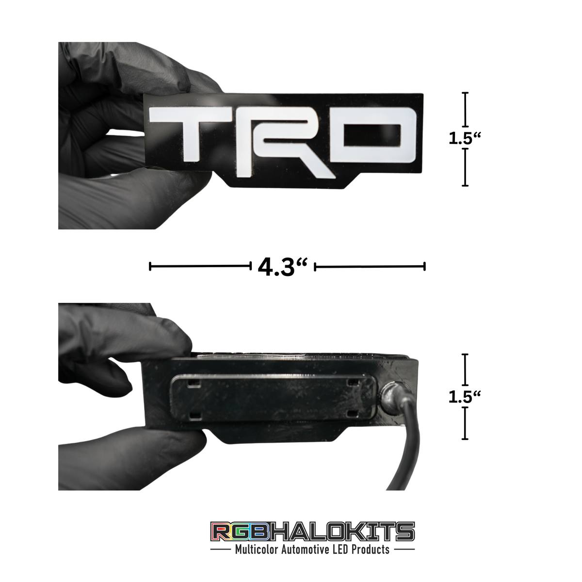 TRD : Illuminated Multicolor Flow LED Badge | Lit Logos – Custom Multicolor LED Lighting by RGB Halo Kits