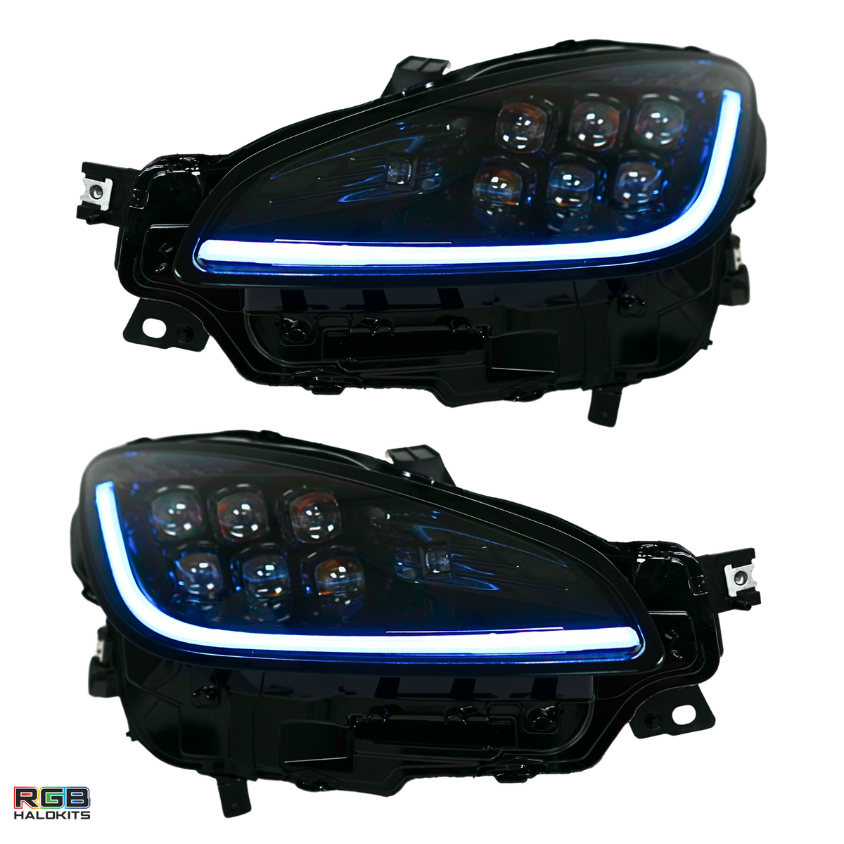 Toyota GR86 / Subaru BRZ: Multicolor Flow Series Alphablack Nova-series Headlights (2021-2025) | Alpharex – Custom Multicolor LED Lighting by RGB Halo Kits
