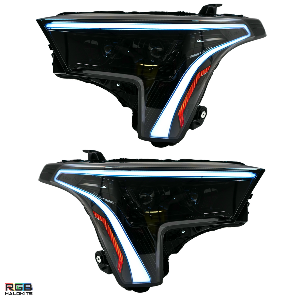 Toyota Tundra/Sequoia: Multicolor Flow Series Alphablack Headlights (2022-2025) | Alpharex – Custom Multicolor LED Lighting by RGB Halo Kits