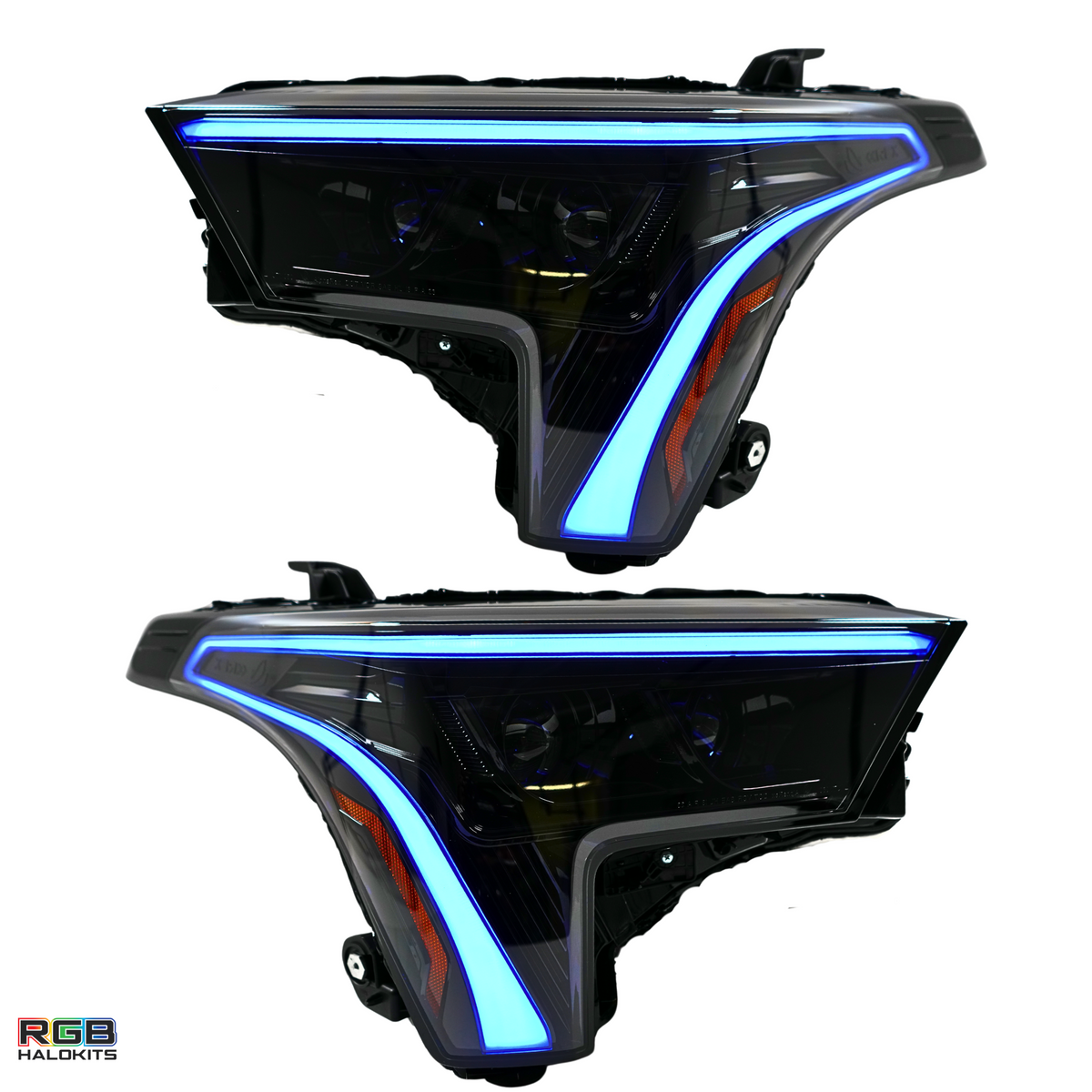 Toyota Tundra/Sequoia: Multicolor Flow Series Alphablack Headlights (2022-2025) | Alpharex – Custom Multicolor LED Lighting by RGB Halo Kits