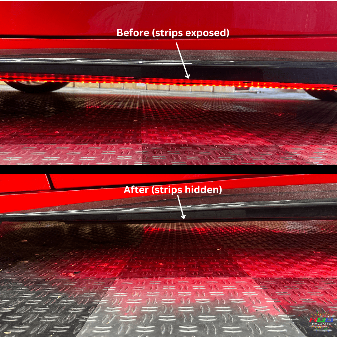 Underglow Strip Hiding Kit – Custom Multicolor LED Lighting by RGB Halo Kits
