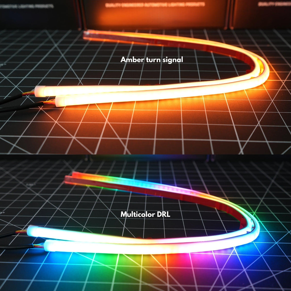 Universal Flexible DRL Tube Diffused Strips | Multicolor – Custom Multicolor LED Lighting by RGB Halo Kits
