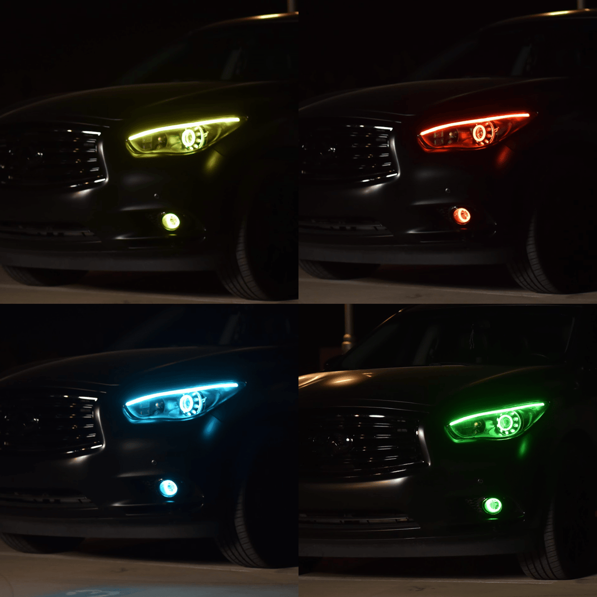 Universal Flexible DRL Tube Diffused Strips | Multicolor – Custom Multicolor LED Lighting by RGB Halo Kits