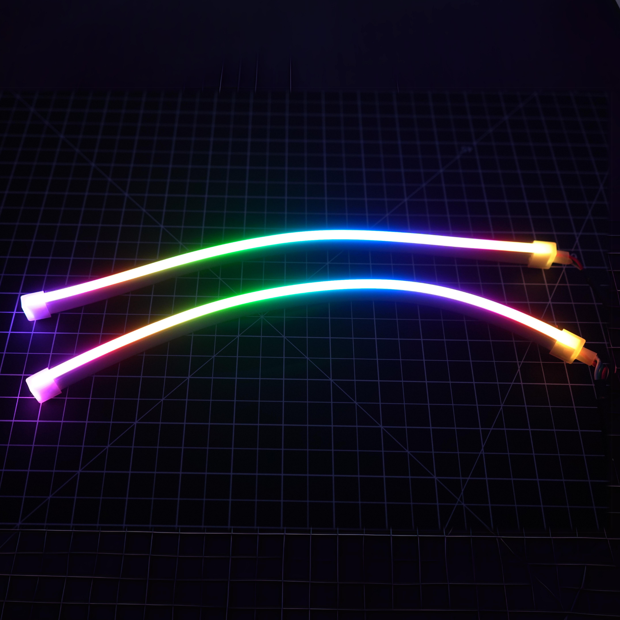 Universal Side Emitting Flexible DRL Diffused Strips | Multicolor – Custom Multicolor LED Lighting by RGB Halo Kits