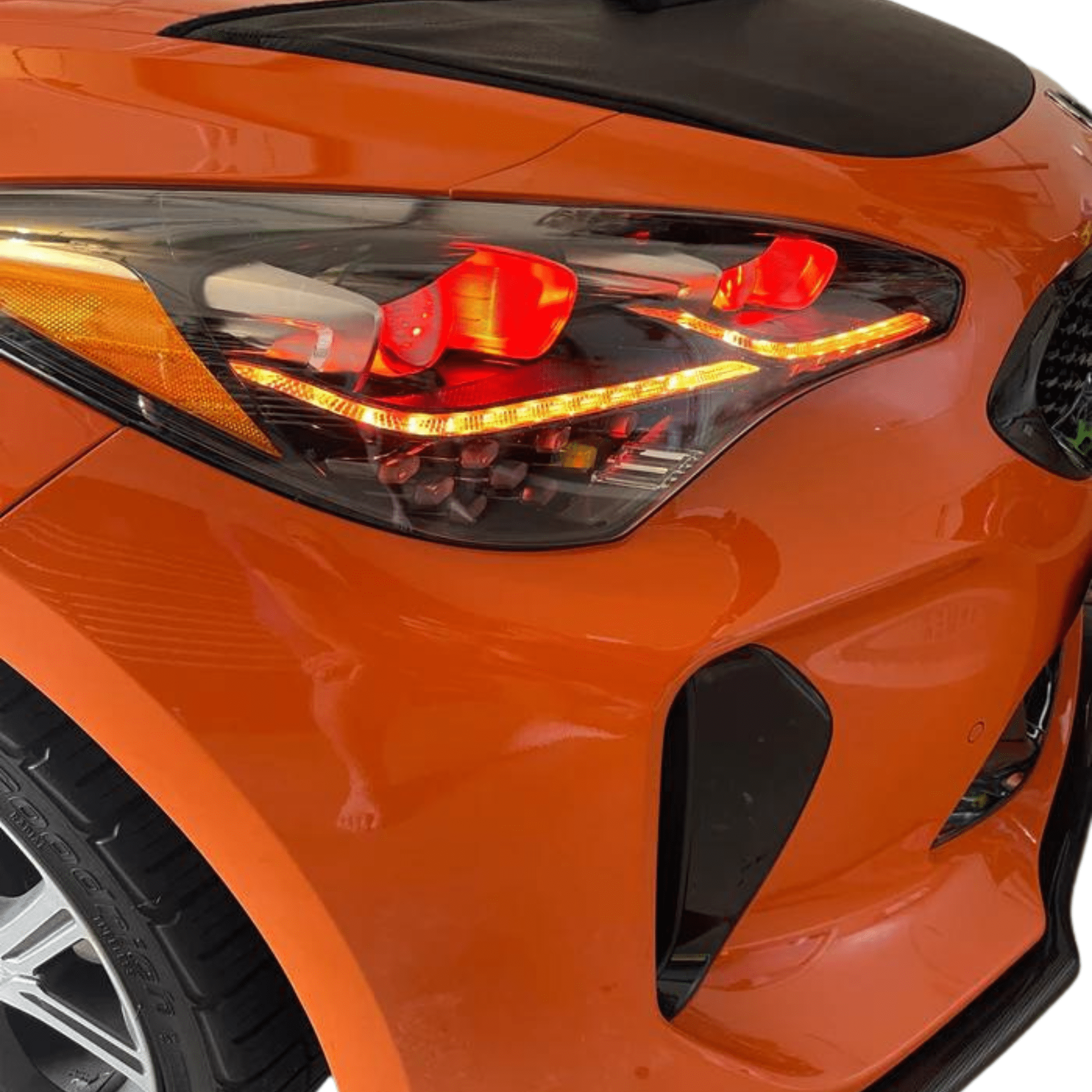2017-2022 Kia Stinger Multicolor DRL Boards - RGB Halo Kits Multicolor Flow Series Color Chasing RGBWA LED headlight kit Oracle Lighting Trendz OneUpLighting Morimoto theretrofitsource AutoLEDTech Diode Dynamics