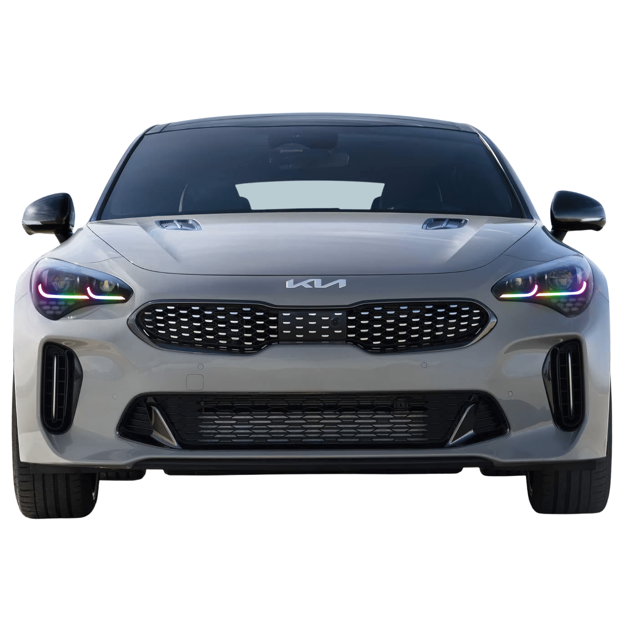 アイライン 2017年2021 KIA STINGERのヘッドライトポイントアイラインアイブロー Headlight Point Eyeline Eyebrow for 2017 2021 Kia Stinger Kia Stinger Multicolor Flow Series DRL Boards (2017-2022)