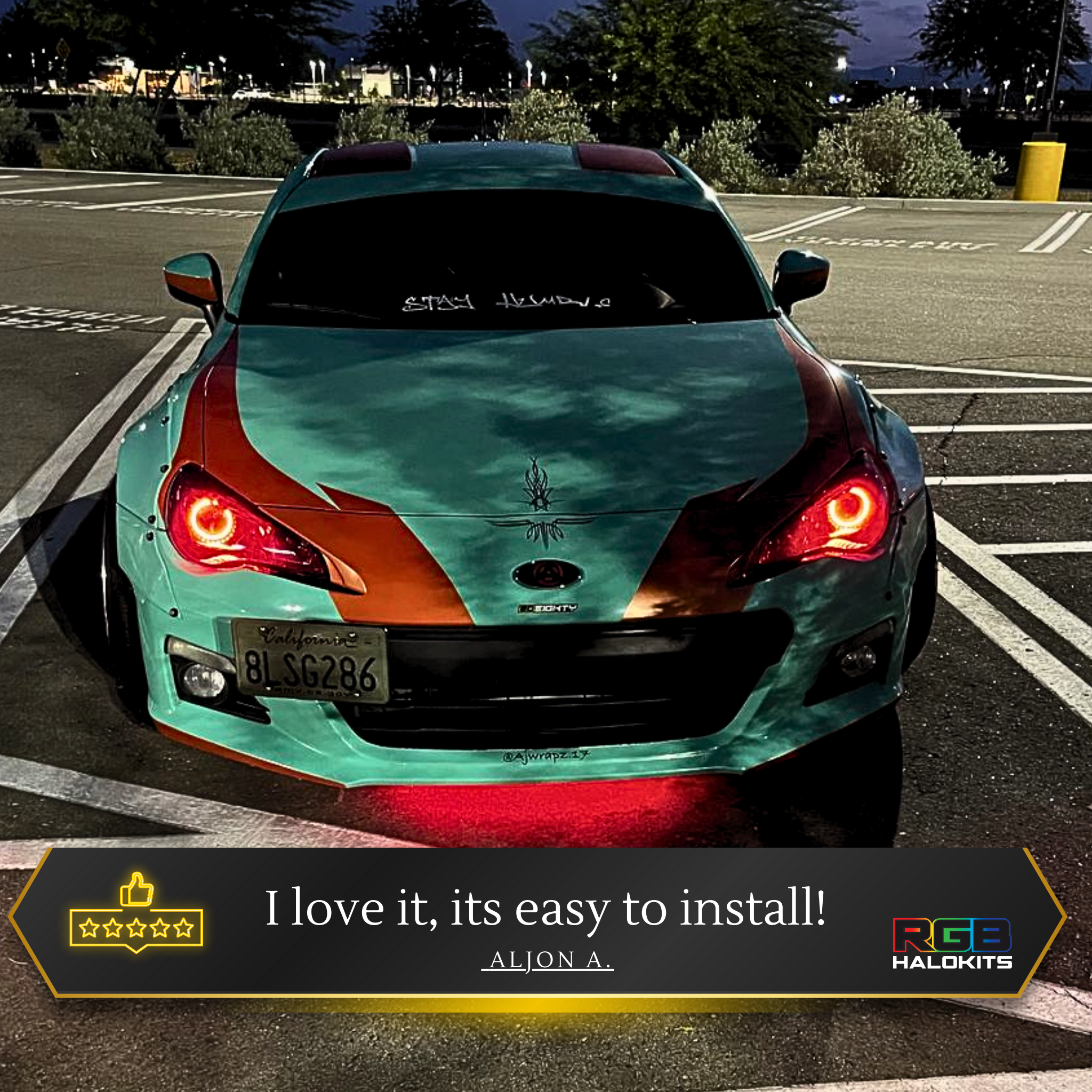 2013-2017 Subaru BRZ Headlight Multicolor Halo Kit - RGB Halo Kits Multicolor Flow Series Color Chasing RGBWA LED headlight kit Oracle Lighting Trendz OneUpLighting Morimoto theretrofitsource AutoLEDTech Diode Dynamics