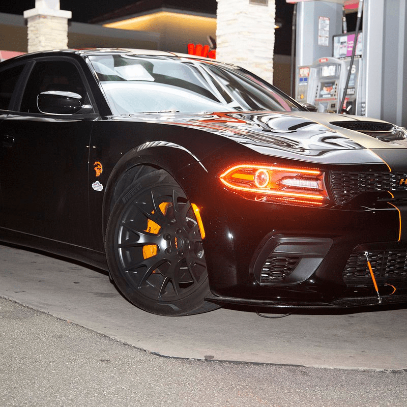2015-2023 Dodge Charger Flow Series/Color Chasing DRL Boards (Diffused LED Version) - RGB Halo Kits Multicolor Flow Series Color Chasing RGBWA LED headlight kit Oracle Lighting Trendz OneUpLighting Morimoto theretrofitsource AutoLEDTech Diode Dynamics