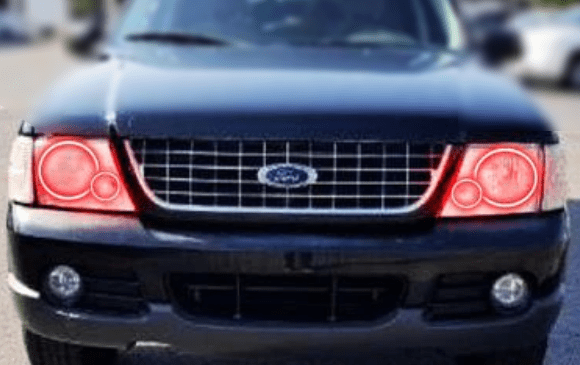2002-2005 Ford Explorer Multicolor Halo Kit - RGB Halo Kits Multicolor Flow Series Color Chasing RGBWA LED headlight kit Colorshift Oracle Lighting Trendz OneUpLighting Morimoto theretrofitsource AutoLEDTech Diode Dynamics