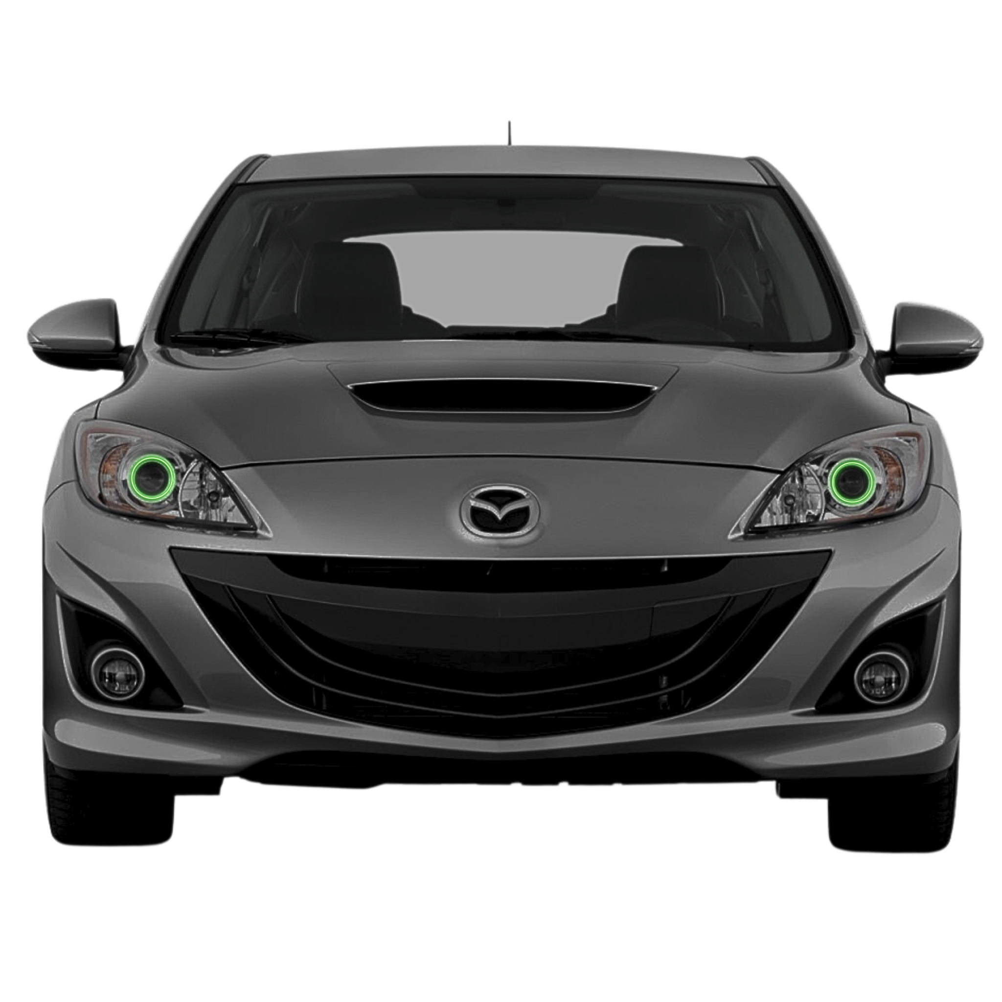 2010-2013 Mazda 3 Multicolor Halo Kit - RGB Halo Kits Multicolor Flow Series Color Chasing RGBWA LED headlight kit Colorshift Oracle Lighting Trendz OneUpLighting Morimoto theretrofitsource AutoLEDTech Diode Dynamics