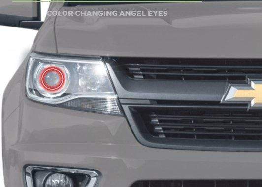 2015-2021 Chevrolet Colorado W/Projectors Multicolor Halo Kit - RGB Halo Kits Multicolor Flow Series Color Chasing RGBWA LED headlight kit Oracle Lighting Trendz OneUpLighting Morimoto theretrofitsource AutoLEDTech Diode Dynamics