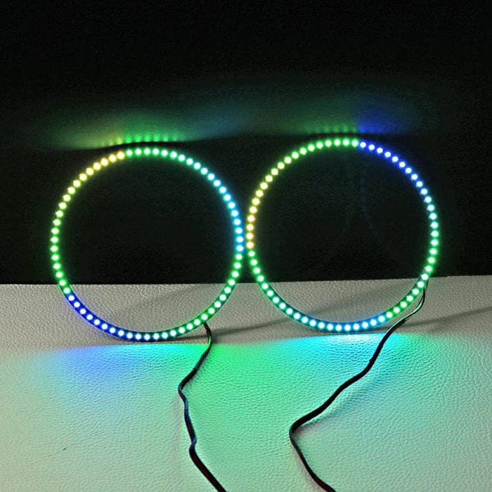 2015-2021 Chevrolet Colorado W/Projectors Multicolor Halo Kit - RGB Halo Kits Multicolor Flow Series Color Chasing RGBWA LED headlight kit Oracle Lighting Trendz OneUpLighting Morimoto theretrofitsource AutoLEDTech Diode Dynamics