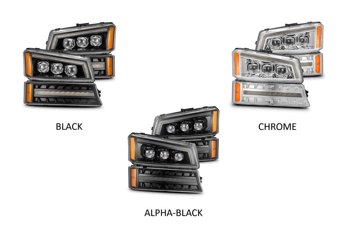 theretrofitsource Prebuilt Headlights CHEVY SILVERADO (03-06): ALPHAREX NOVA HEADLIGHTS