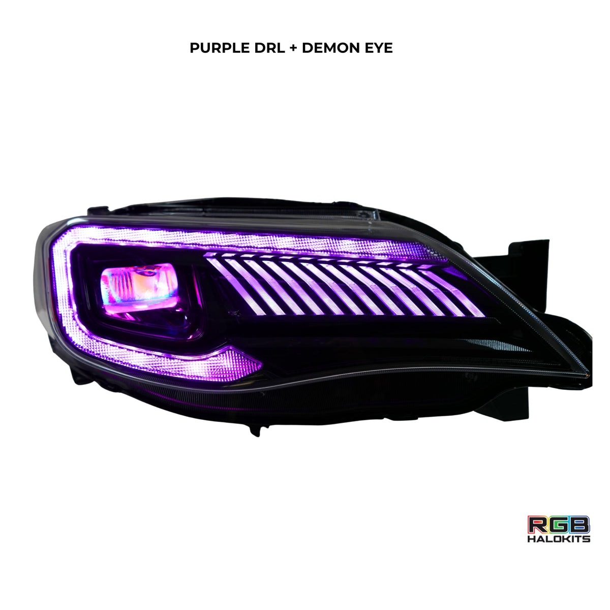 Subaru Impreza WRX/STI: Multicolor Flow Series Headlights (2008-2014) + Demon Eyes | XB Morimoto – Custom Multicolor LED Lighting by RGB Halo Kits