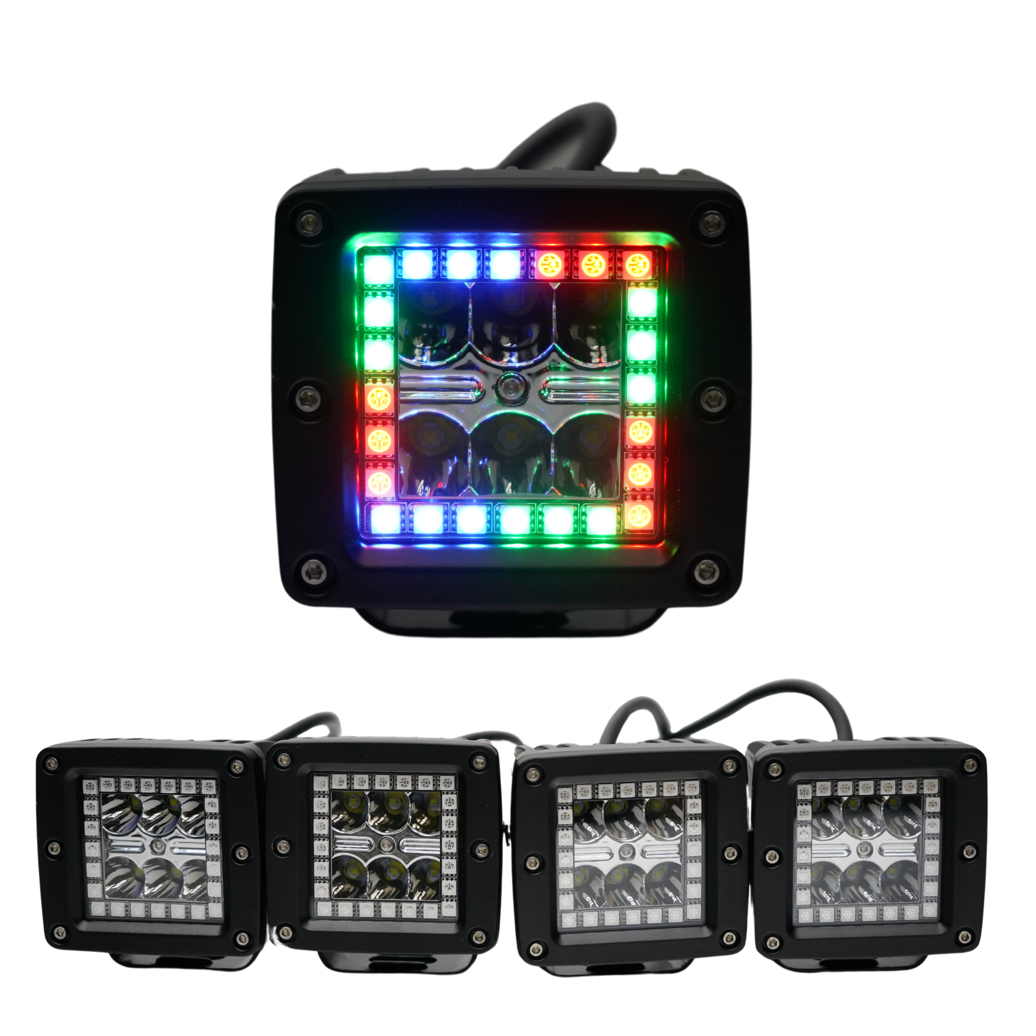 3x3 Multicolor LED Pods: Flow Series