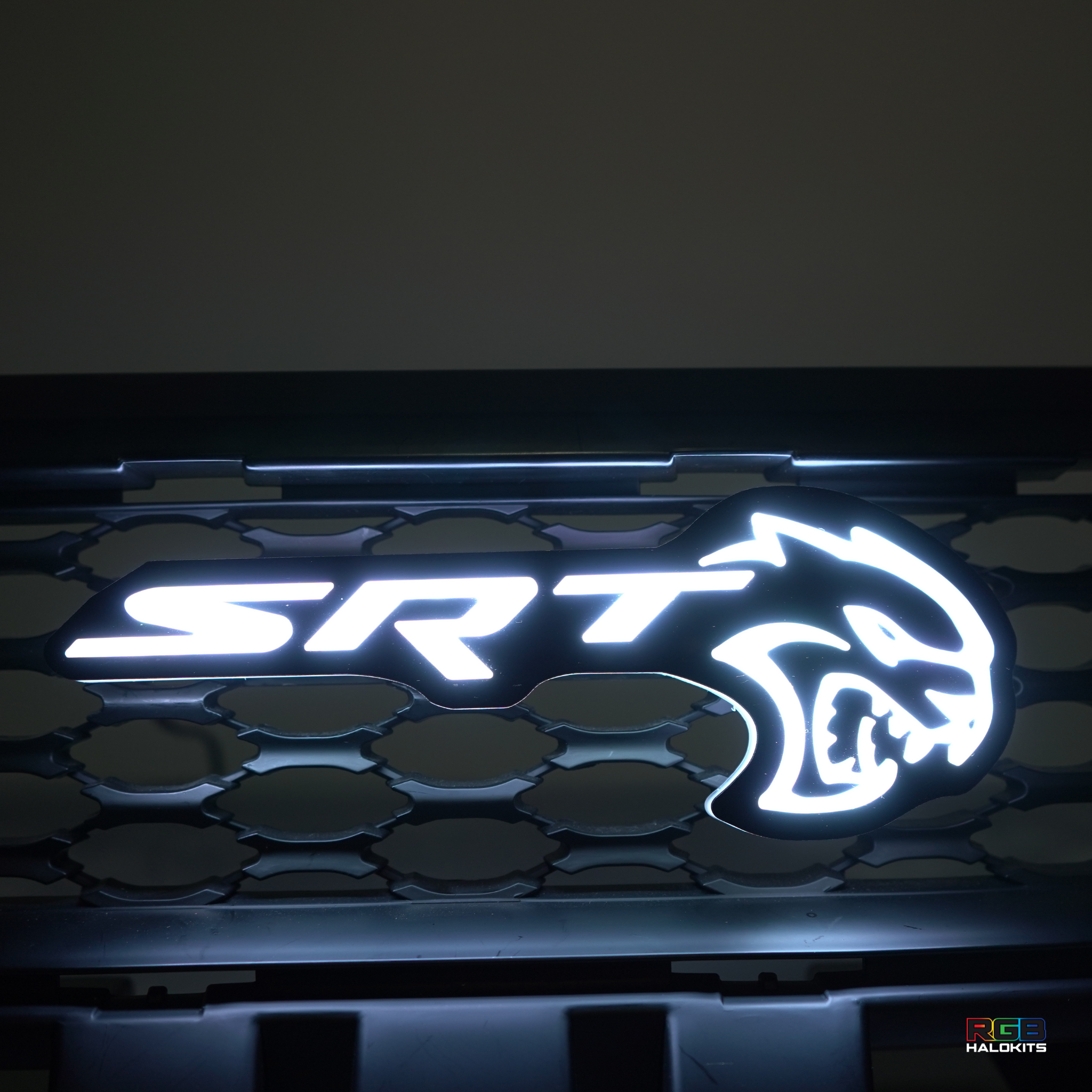 SRT Hellcat LED Emblem Badge: (Multicolor)