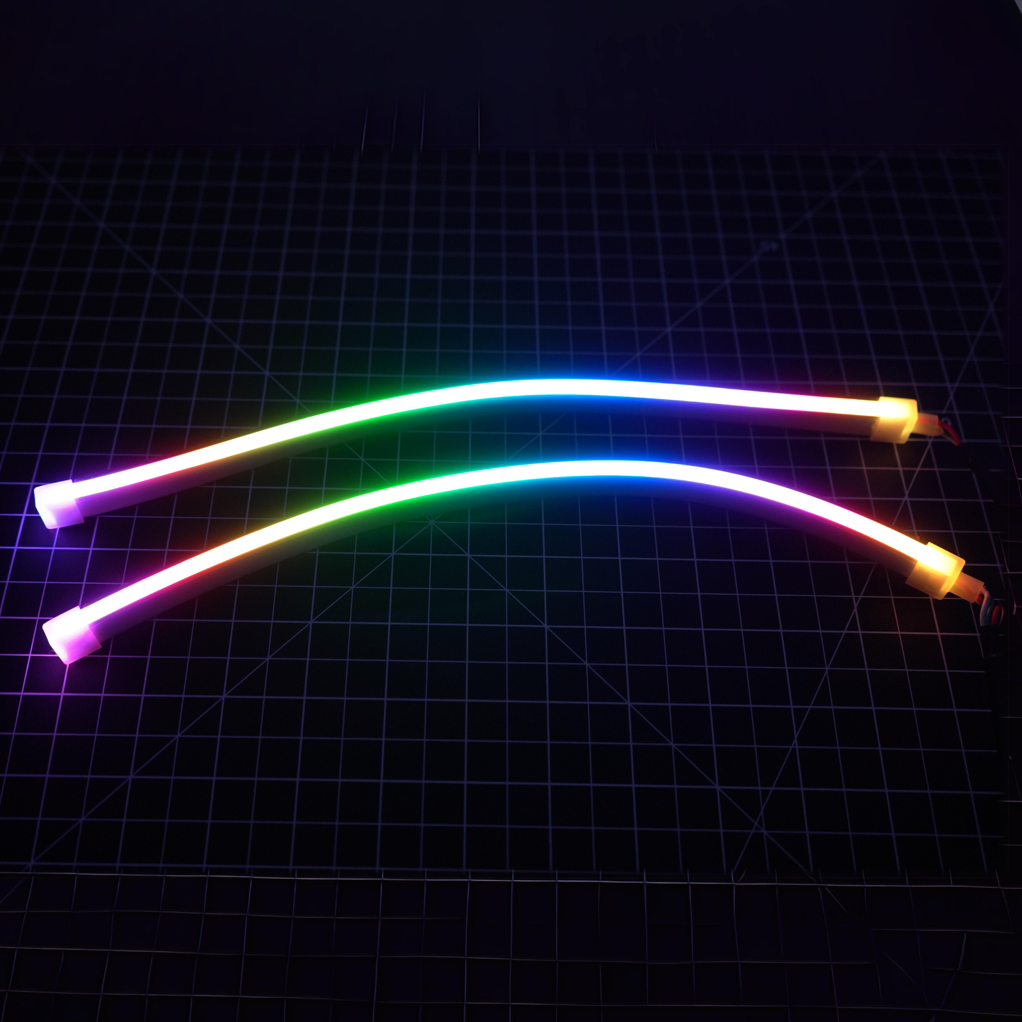 Side Emitting Flexible DRL Tube Strips | Multicolor