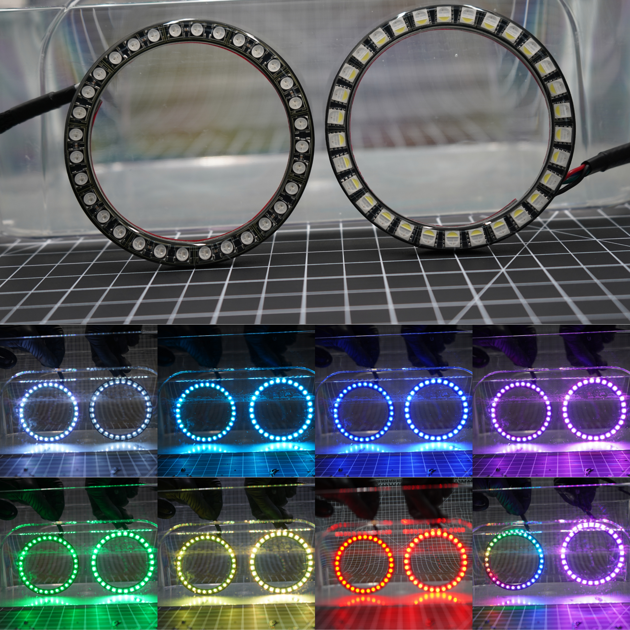 Waterproof LED Multicolor Halo Rings