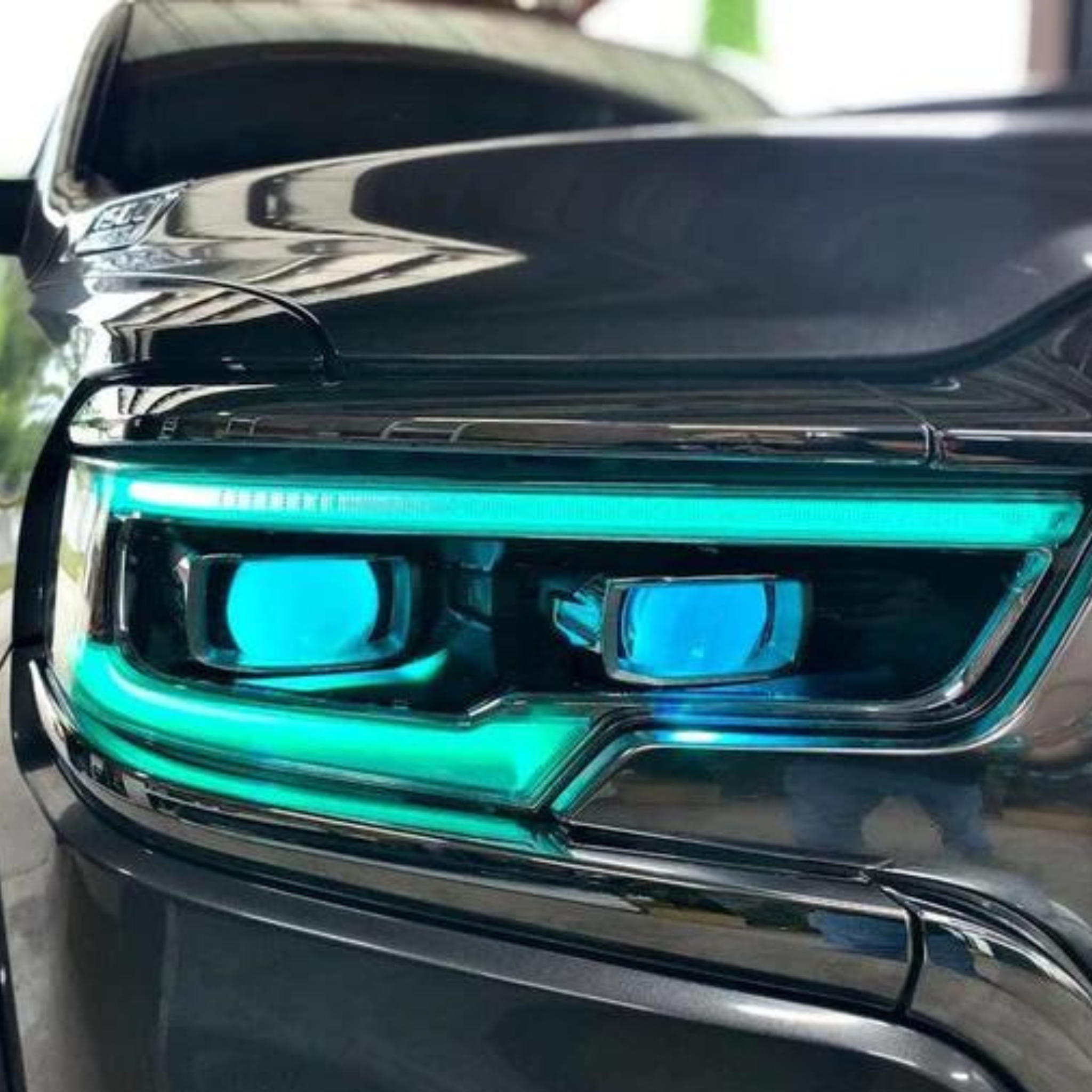 2019-2023 Dodge Ram 1500 RGBW DRL Boards - RGB Halo Kits Multicolor Flow Series Color Chasing RGBWA LED headlight kit Oracle Lighting Trendz OneUpLighting Morimoto theretrofitsource AutoLEDTech Diode Dynamics