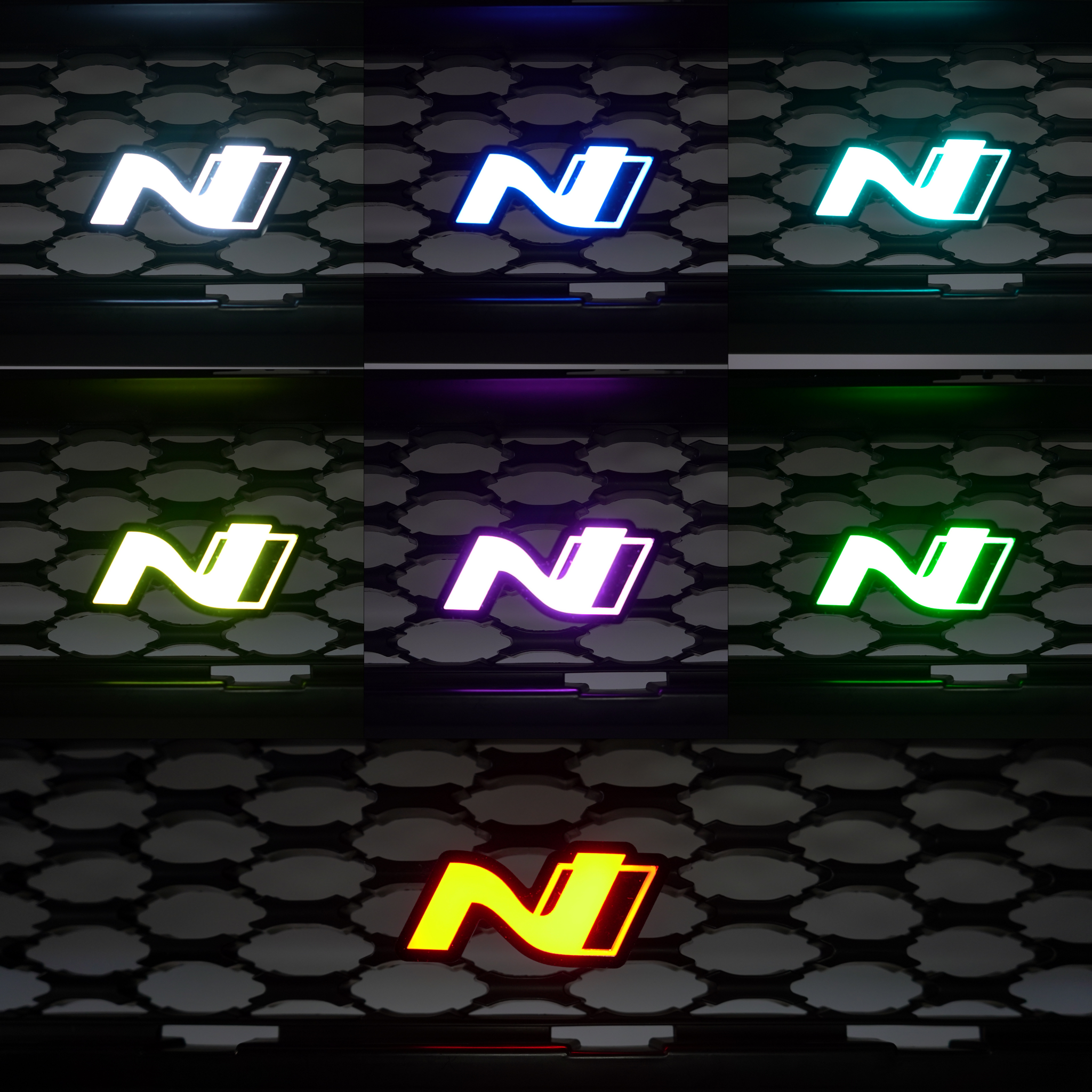 N Badge : Illuminated Multicolor LED Badge | Lit Logos