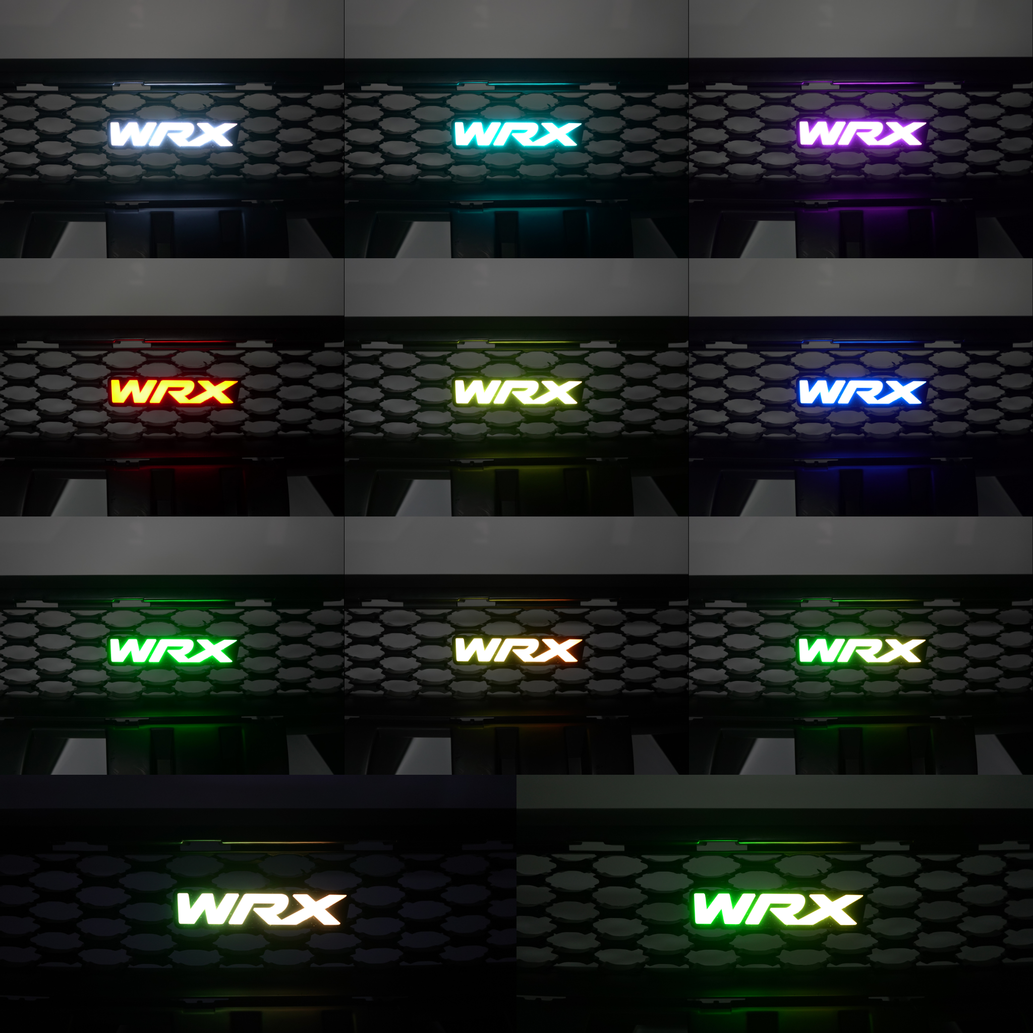 WRX LED Badge: (Multicolor) | Lit Logos