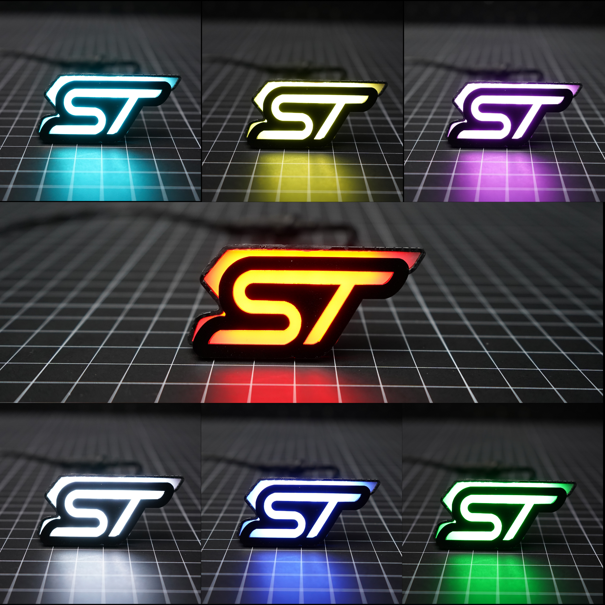 ST : Illuminated Multicolor LED Badge | Lit Logos