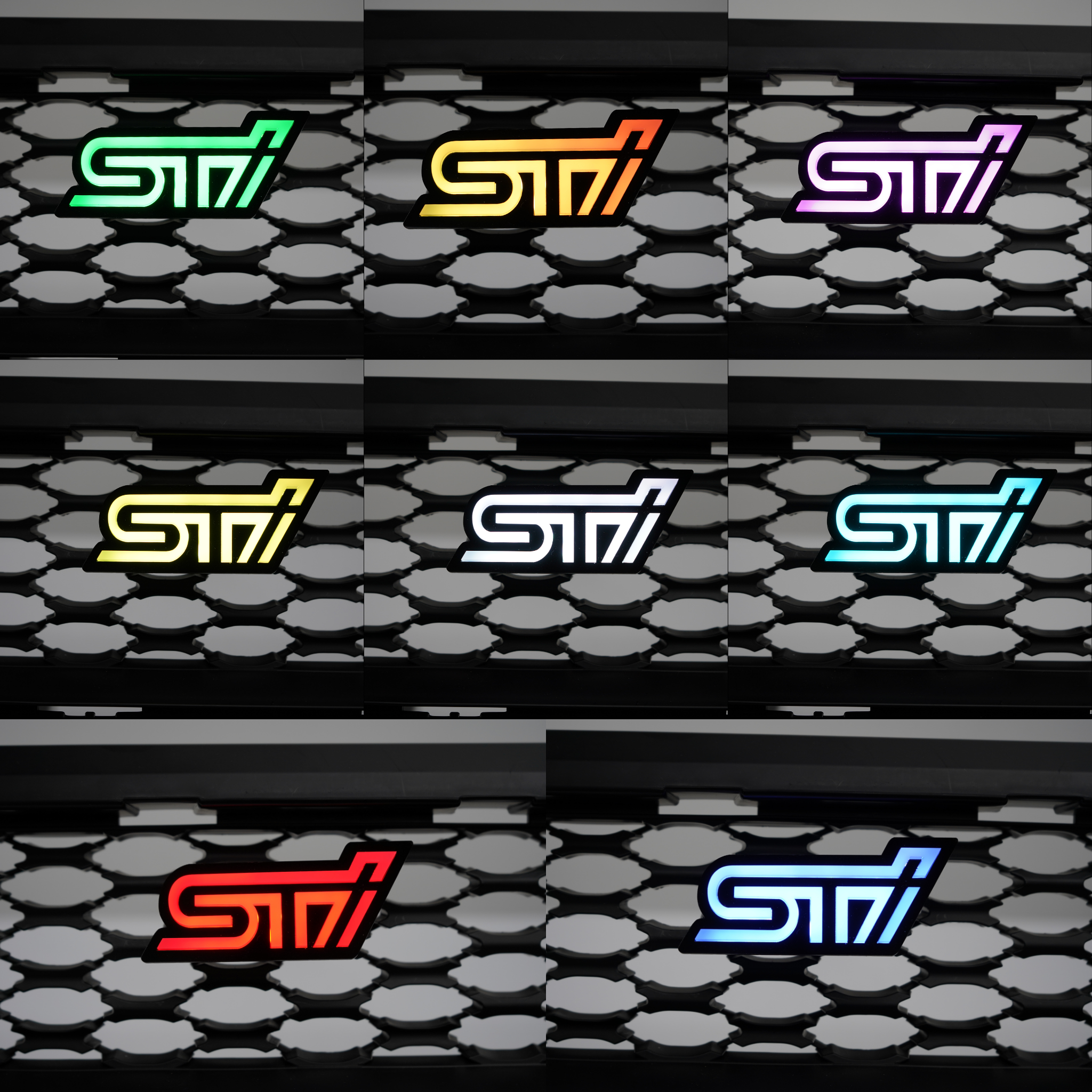 STI LED Badge: Multicolor (2010-2023) | Lit Logos