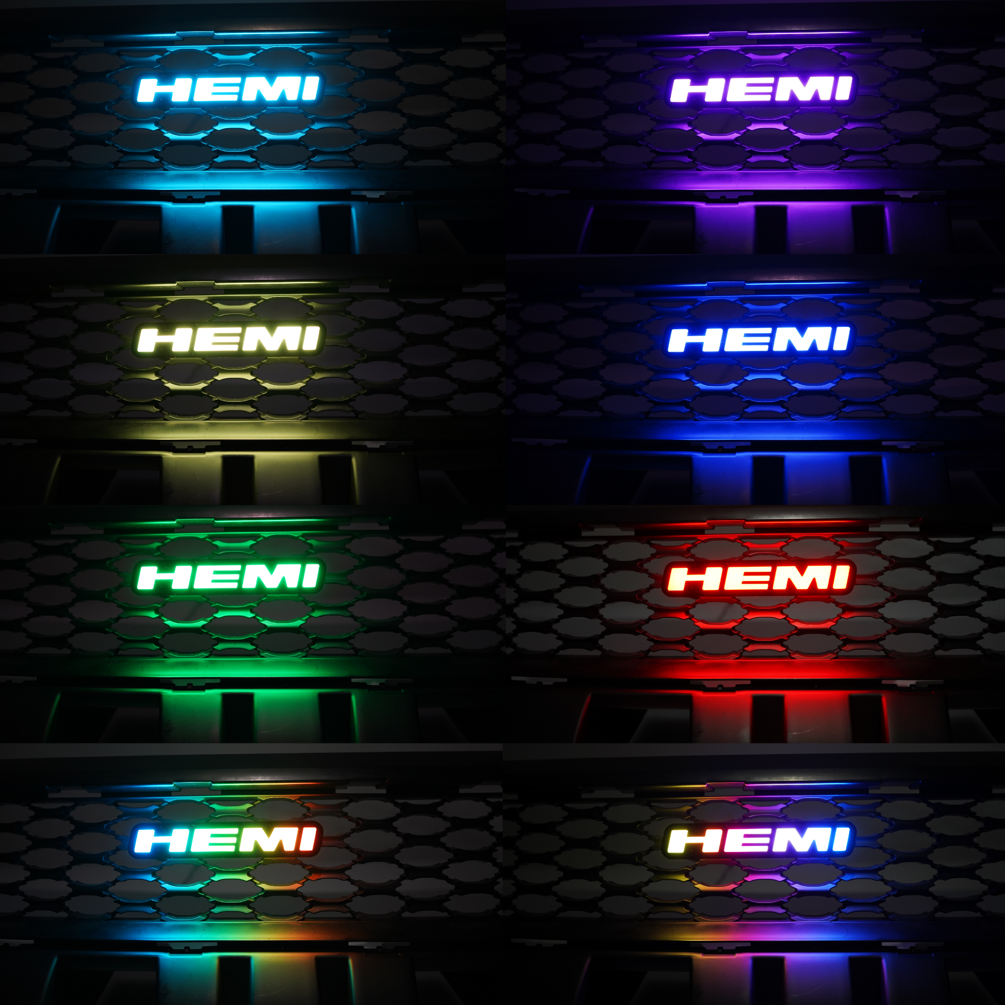 Hemi LED Badge: (Multicolor)