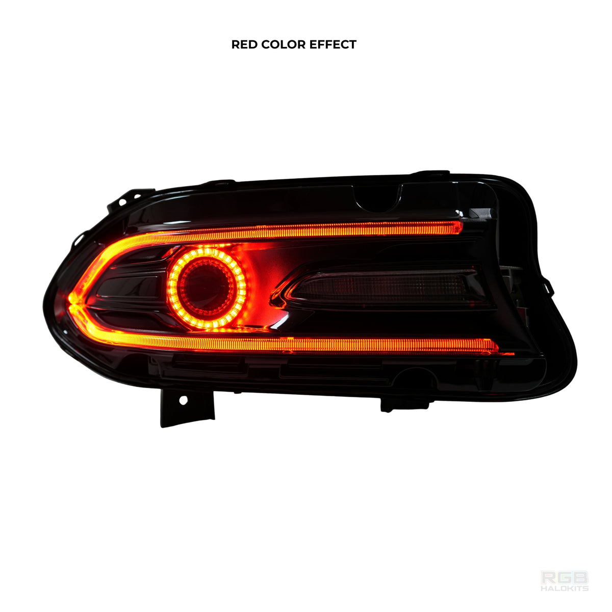 Dodge Charger: Multicolor Headlights (2015-2023) RGBW – Custom Multicolor LED Lighting by RGB Halo Kits