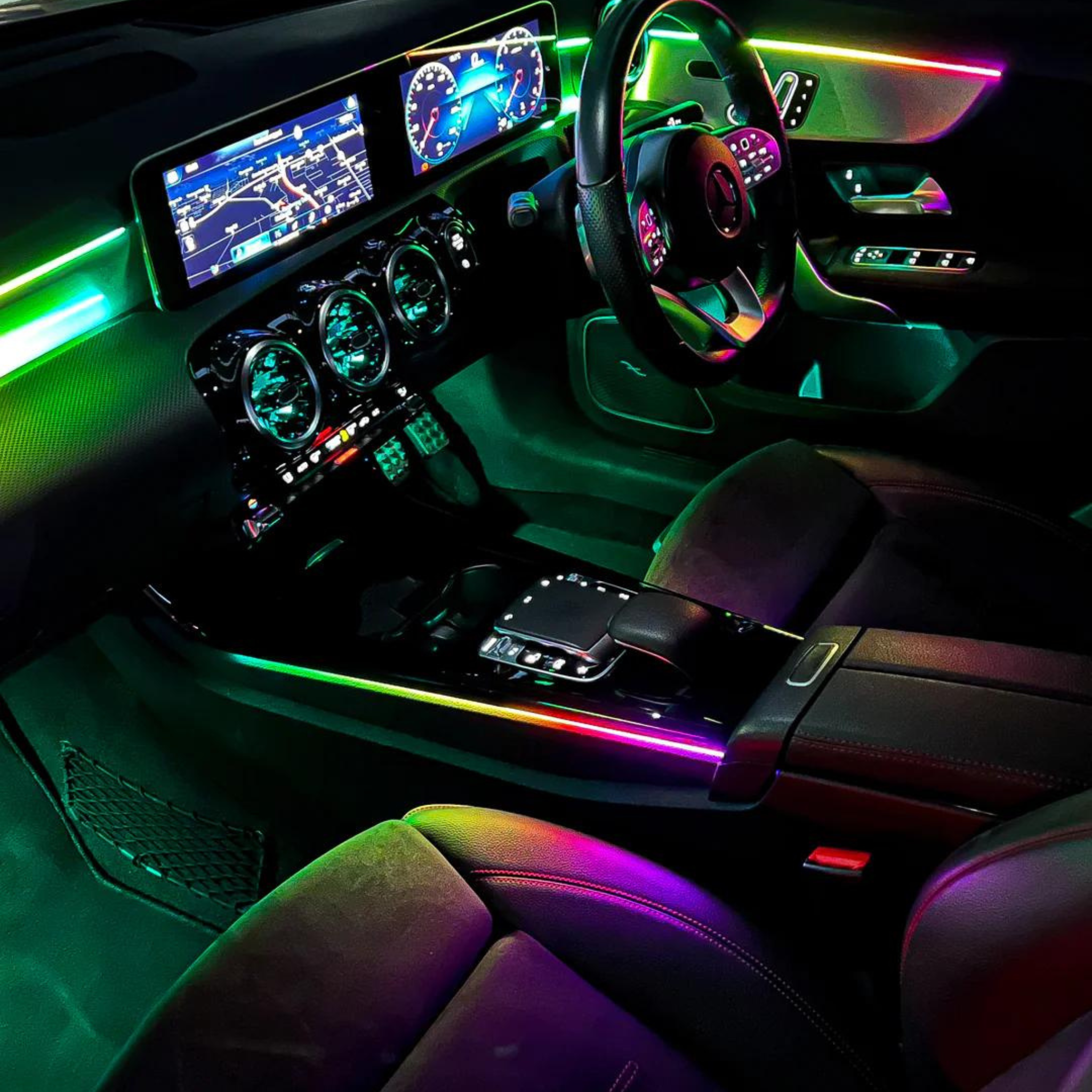 Flow Series Fiber Optic Interior Ambient Lighting Kit