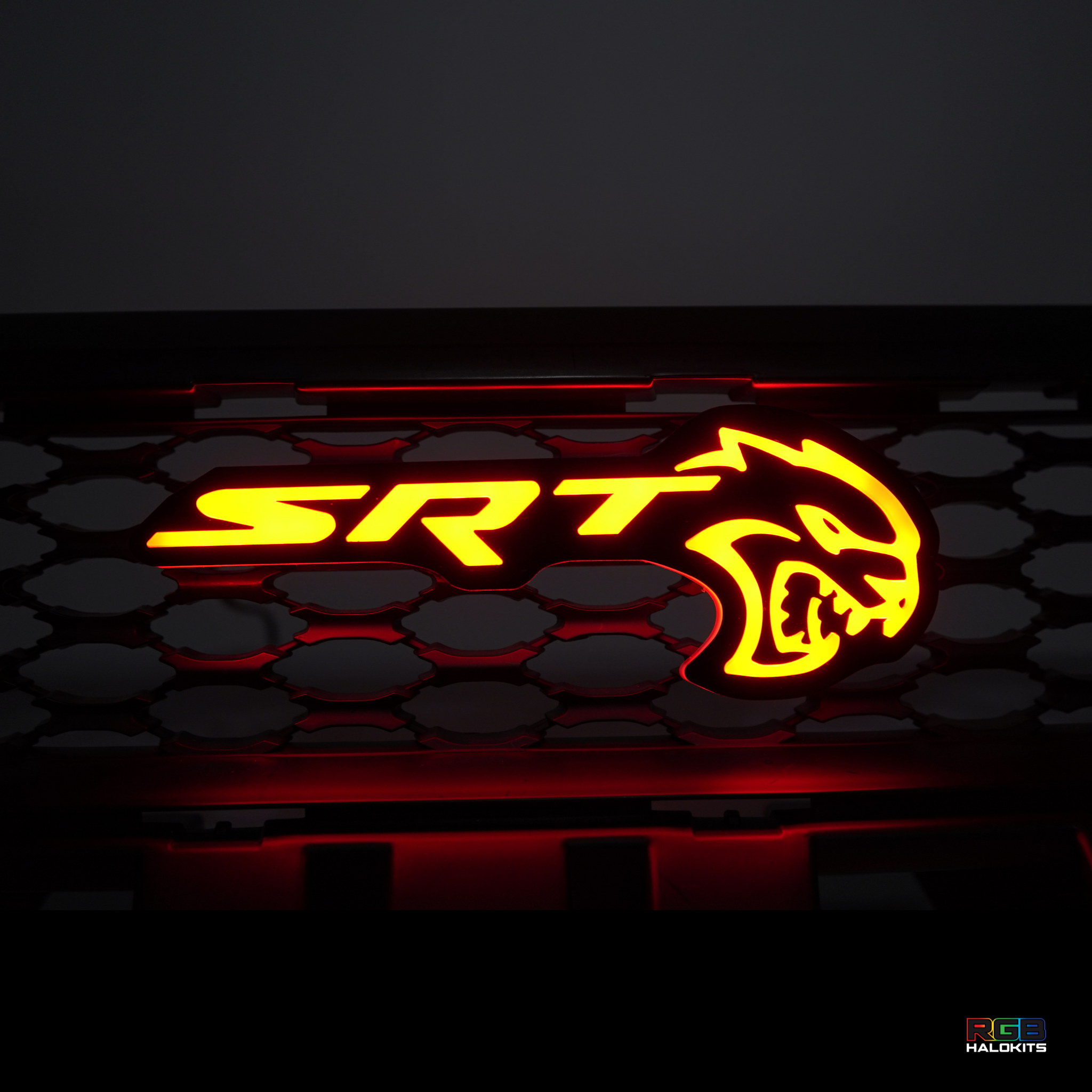 SRT Hellcat LED Emblem Badge: (Multicolor)