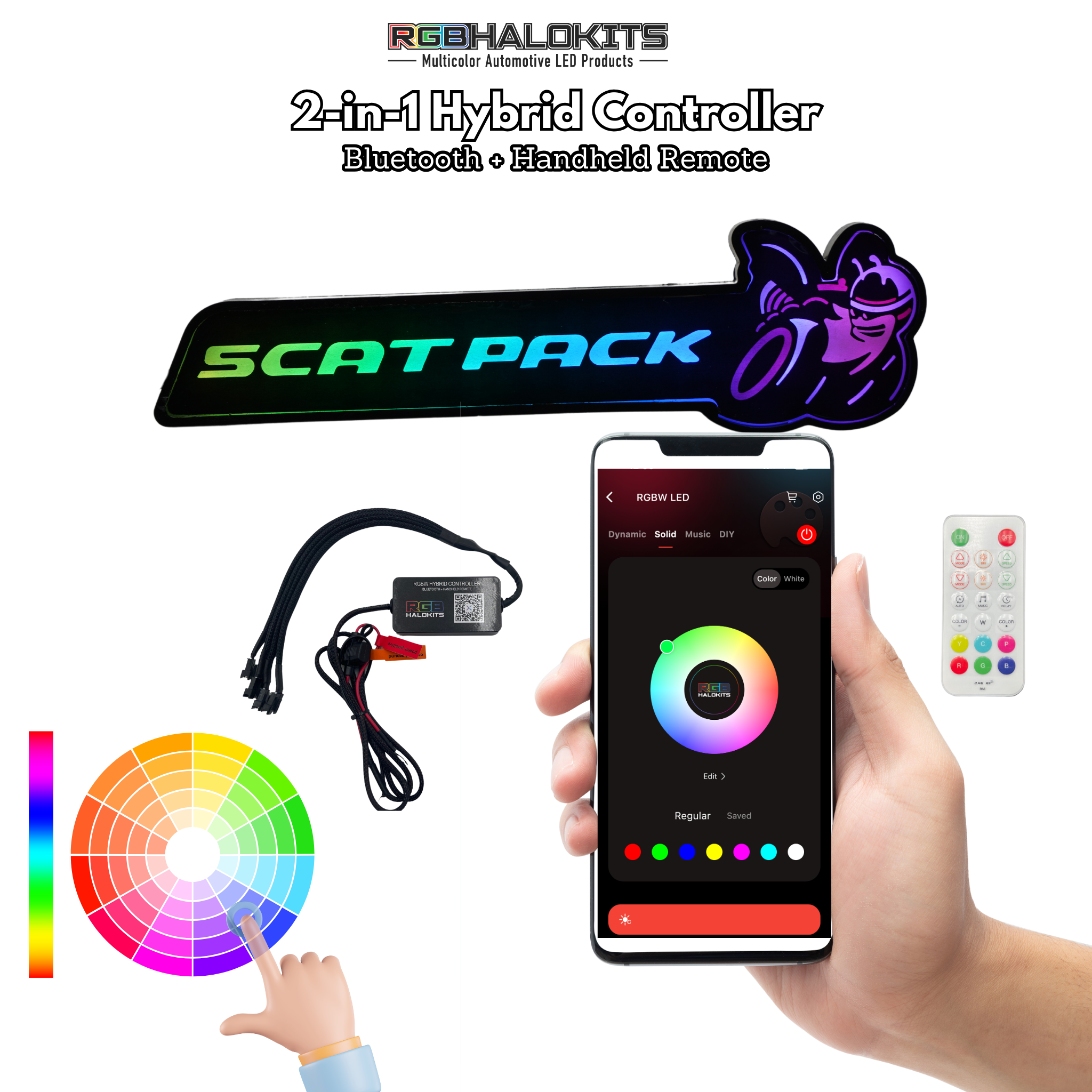 Scatpack Multicolor Flow Illuminated LED Emblem