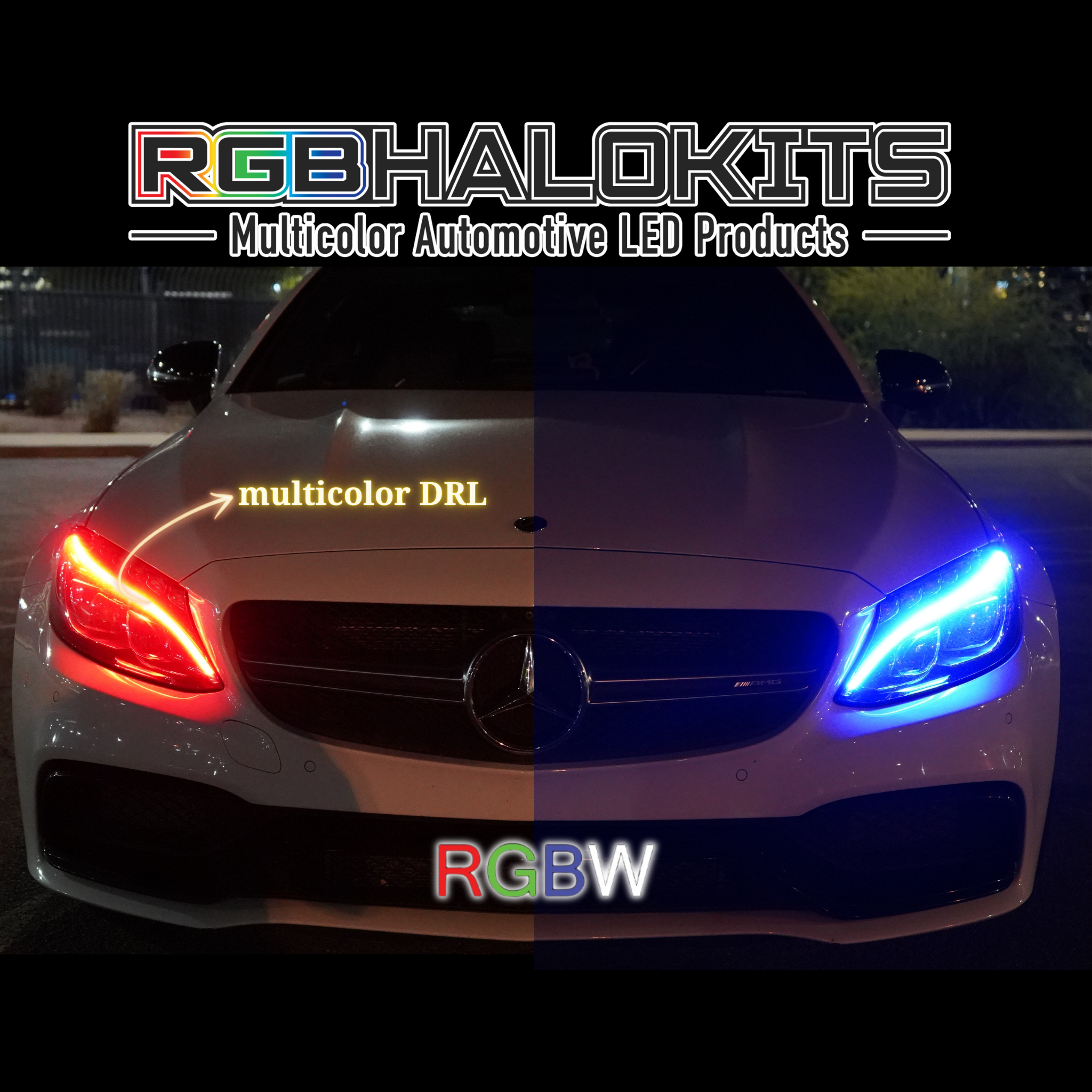 Mercedes Benz C-Class RGBW Multicolor DRL Boards (2015-2018)