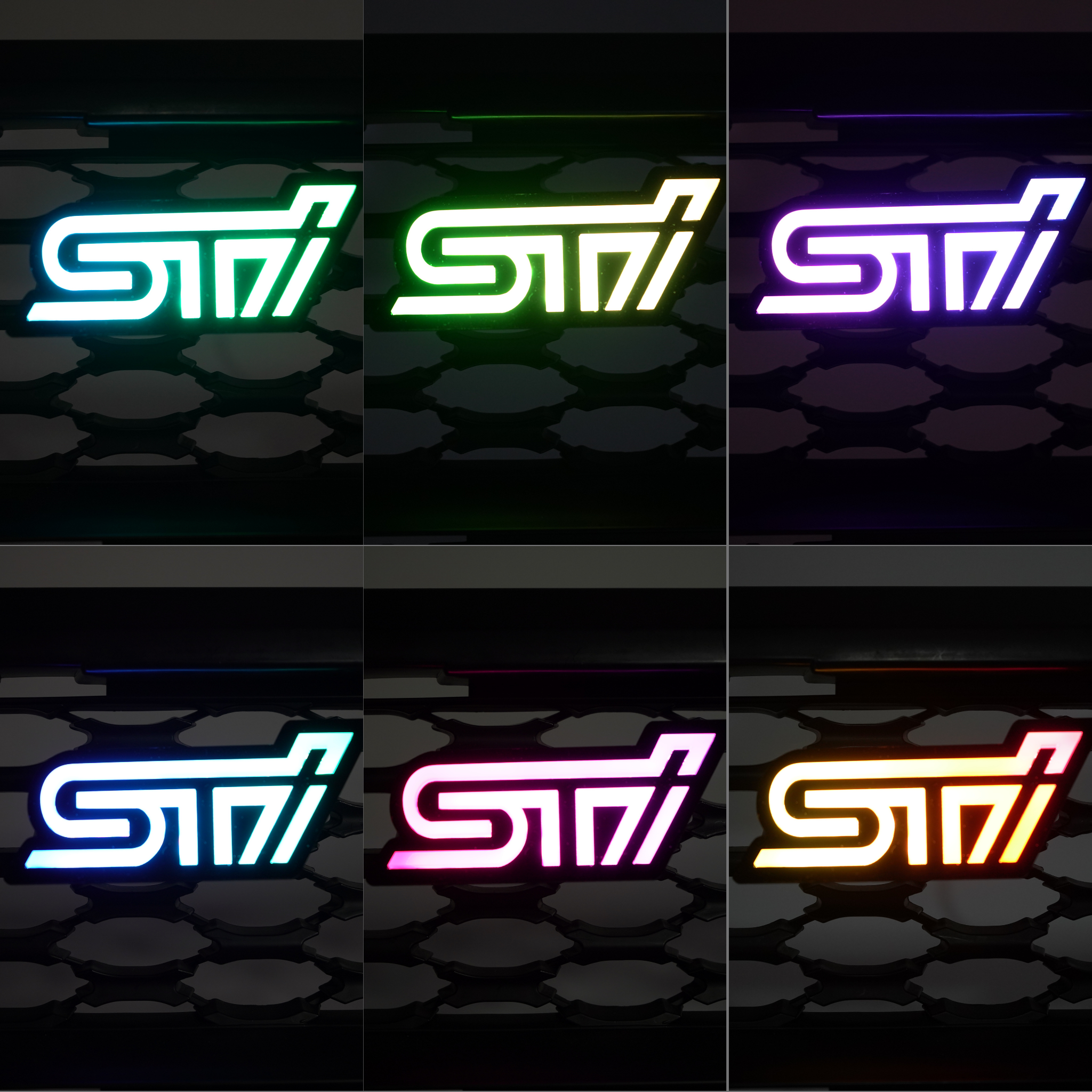 STI LED Badge: Multicolor (2010-2023) | Lit Logos