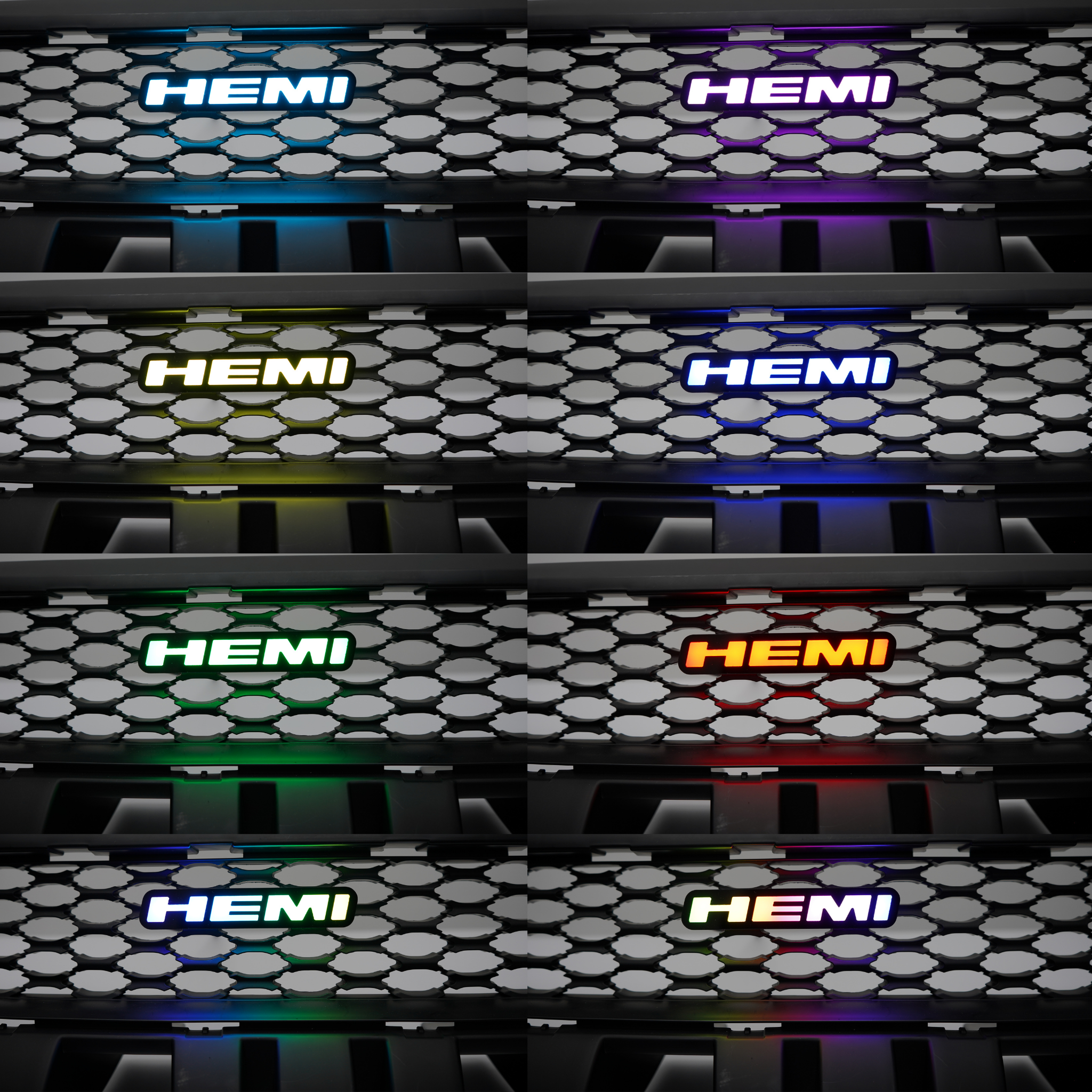 Hemi LED Badge: (Multicolor)