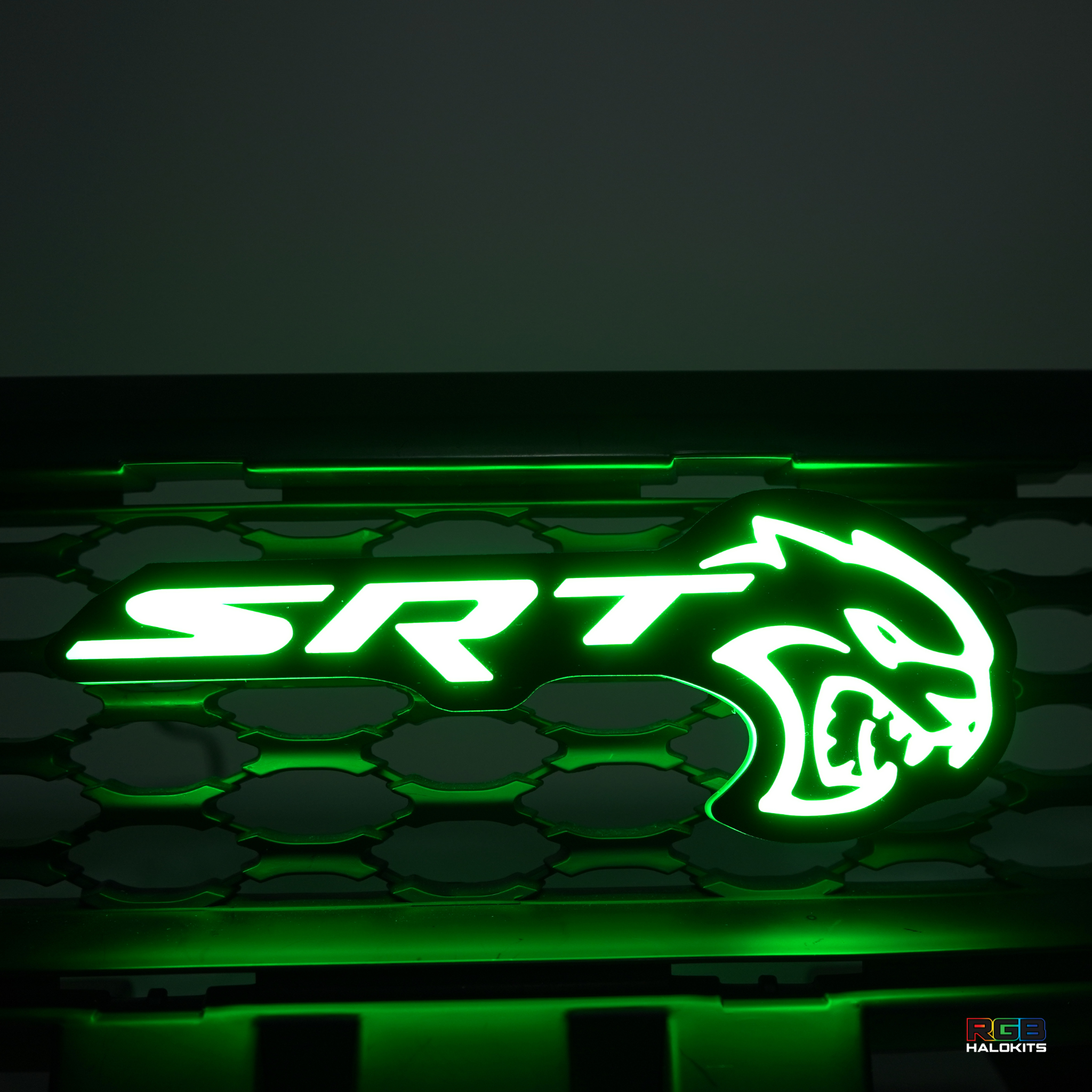 SRT Hellcat LED Emblem Badge: (Multicolor)