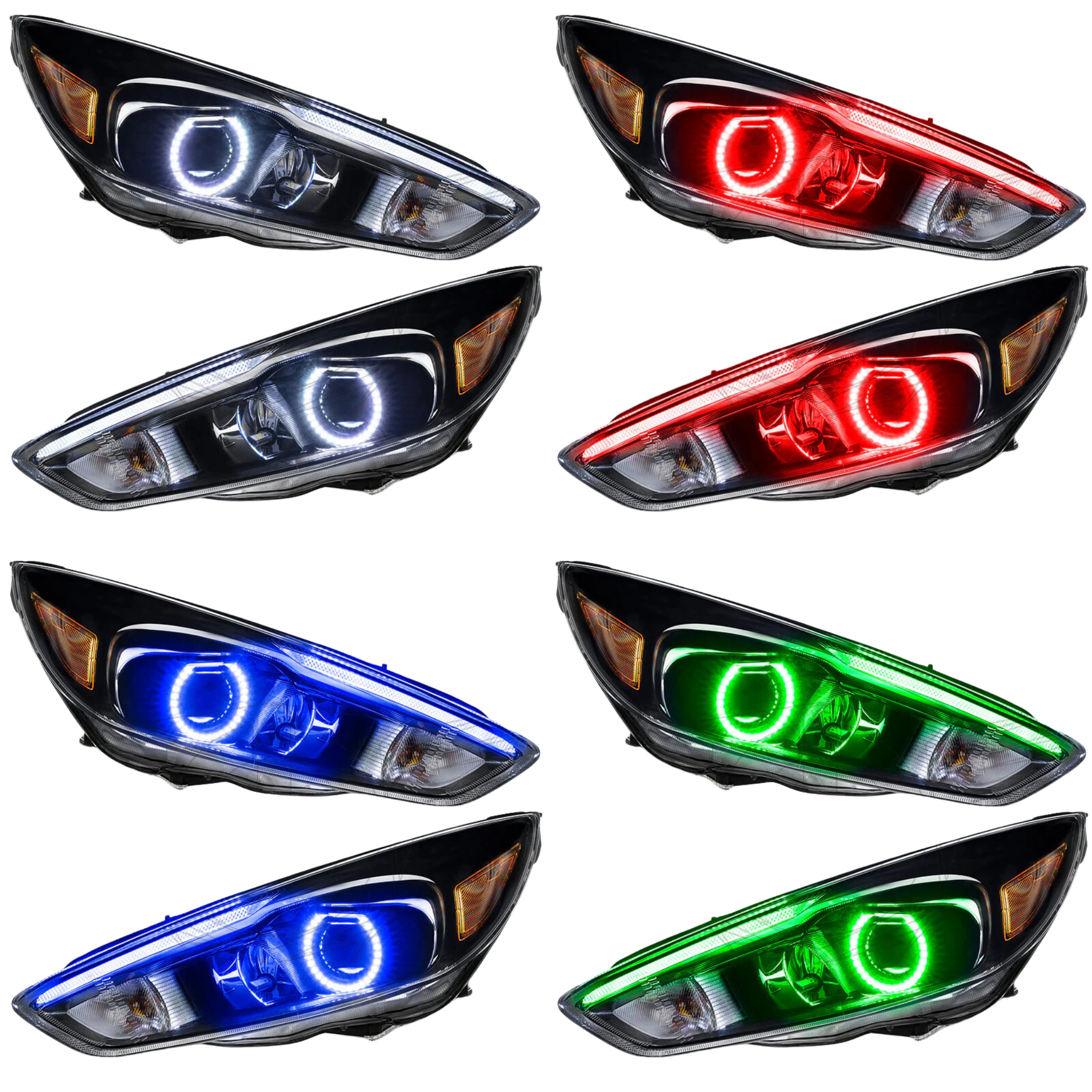 Ford Focus RS/ST Flow Series/Color Chasing DRL Strips + Colorshift Halo (2015-2017)