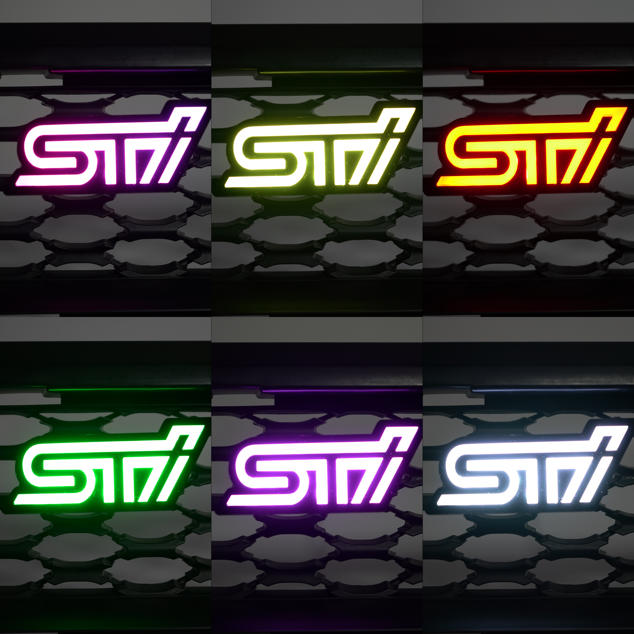 STI LED Badge: Multicolor (2010-2023) | Lit Logos