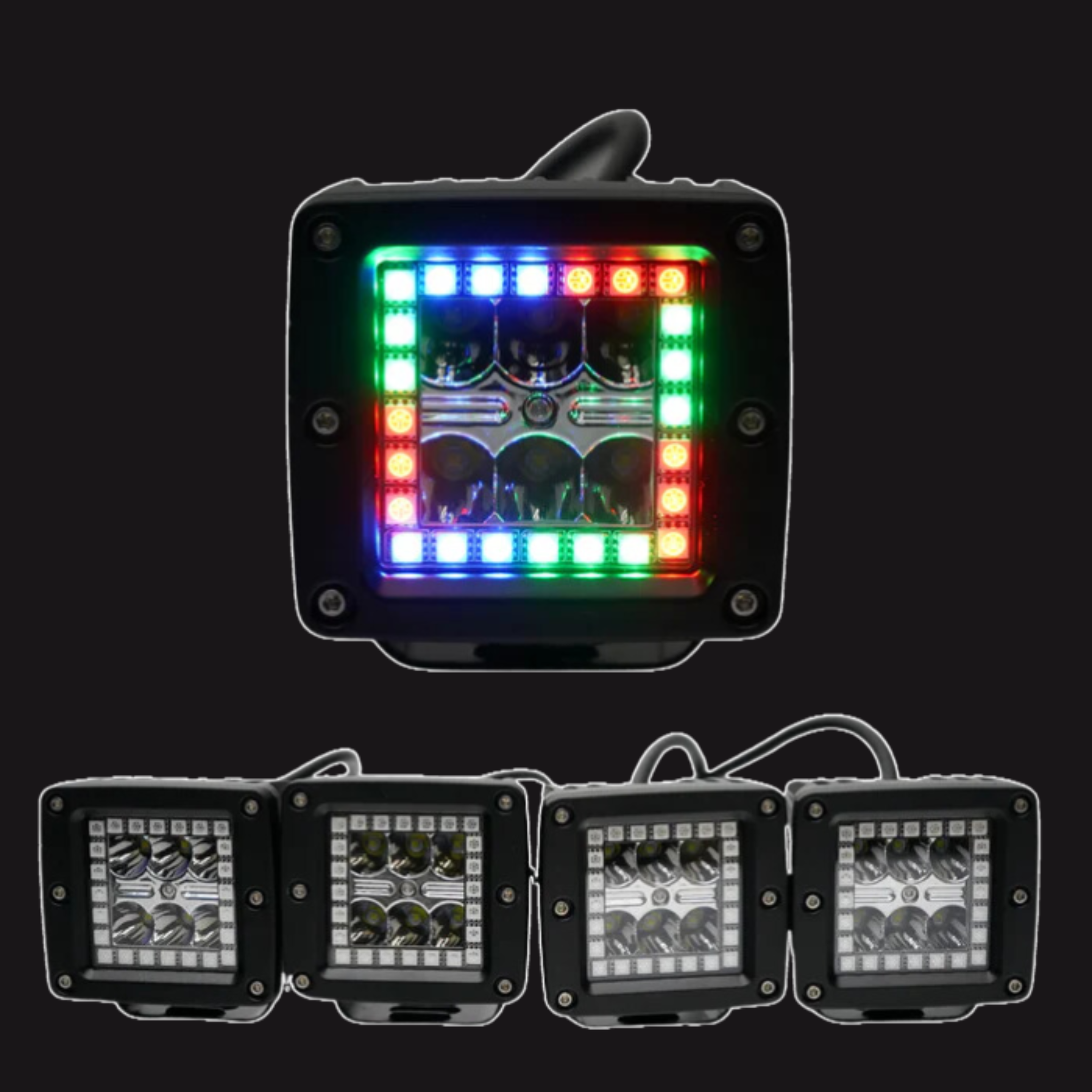 3x3 Multicolor LED Pods: Flow Series