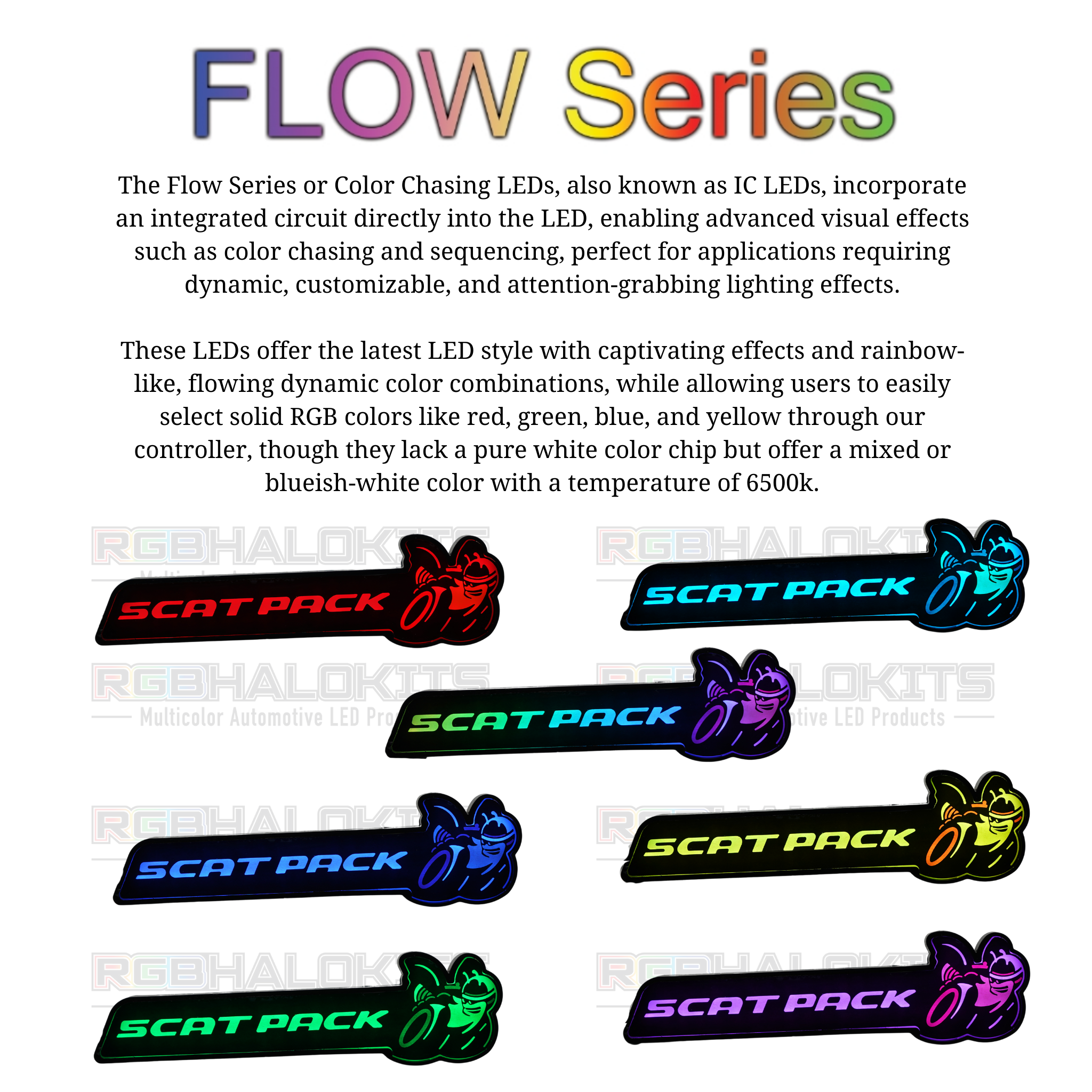 Scatpack Multicolor Flow Illuminated LED Emblem