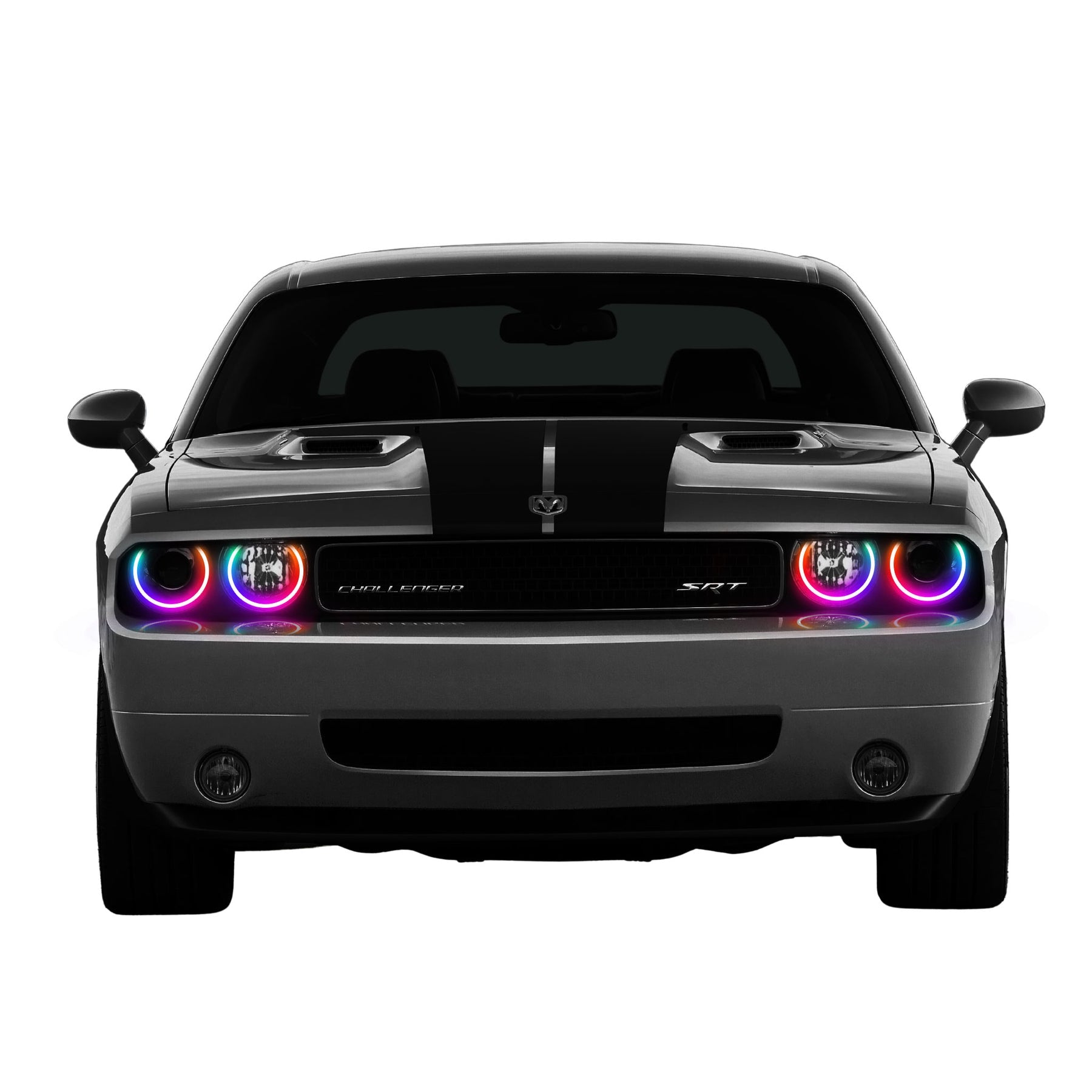 2008-2014 Dodge Challenger Waterproof Exterior Mount Multicolor Halo Kit