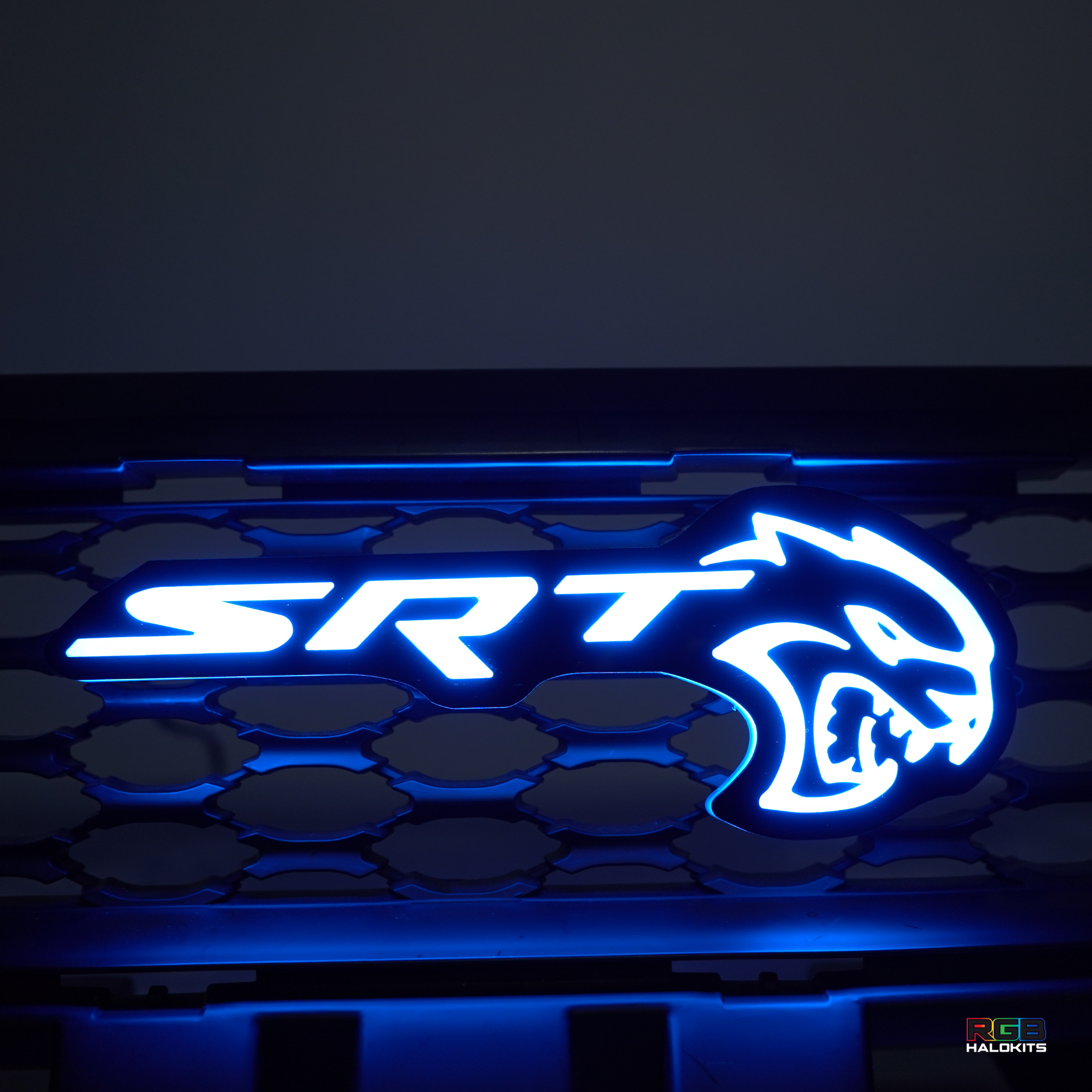 SRT Hellcat LED Emblem Badge: (Multicolor)