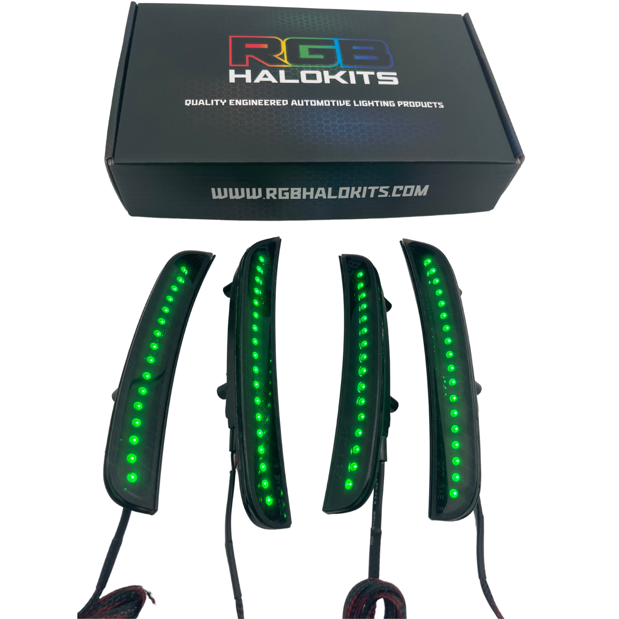 2015-2023 Dodge Charger Flow Series Side Markers (4pc) - RGB Halo Kits Multicolor Flow Series Color Chasing RGBWA LED headlight kit Oracle Lighting Trendz OneUpLighting Morimoto theretrofitsource AutoLEDTech Diode Dynamics