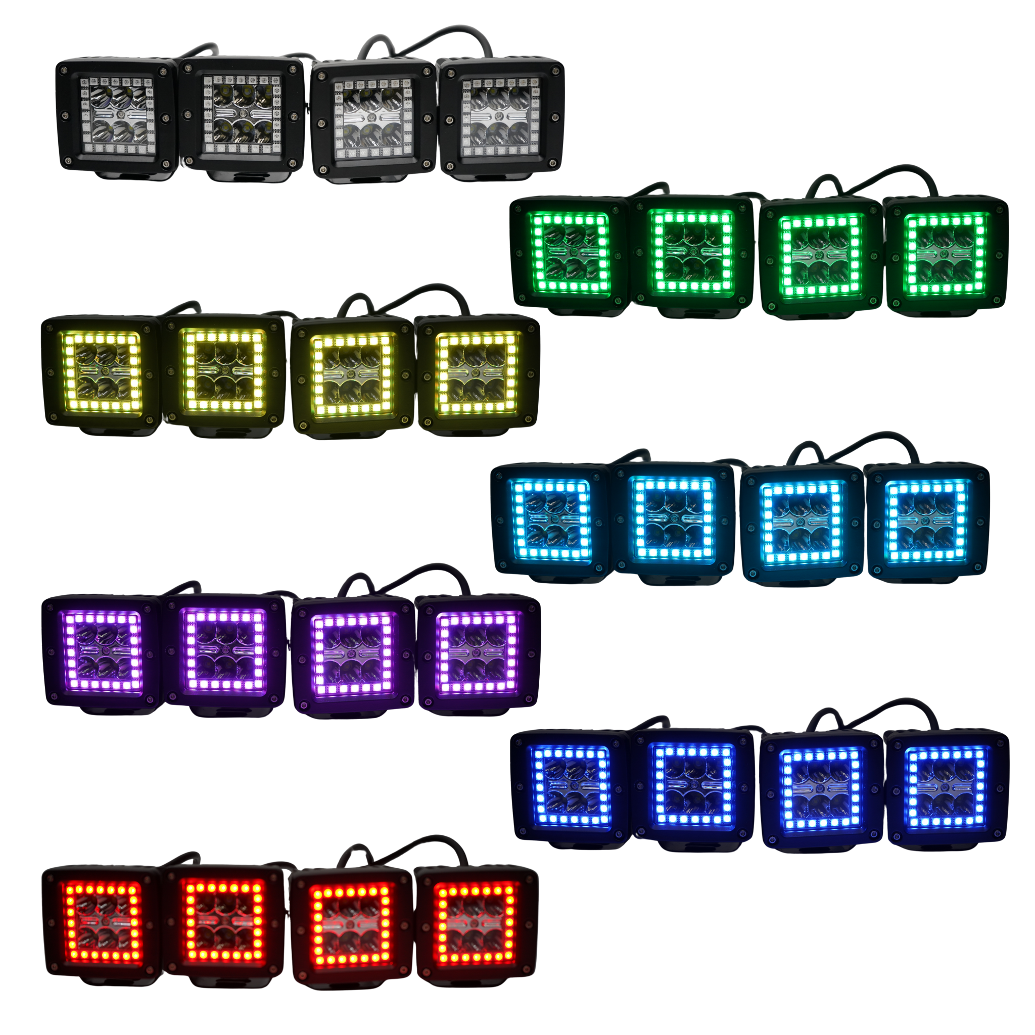 3x3 Multicolor LED Pods: Flow Series