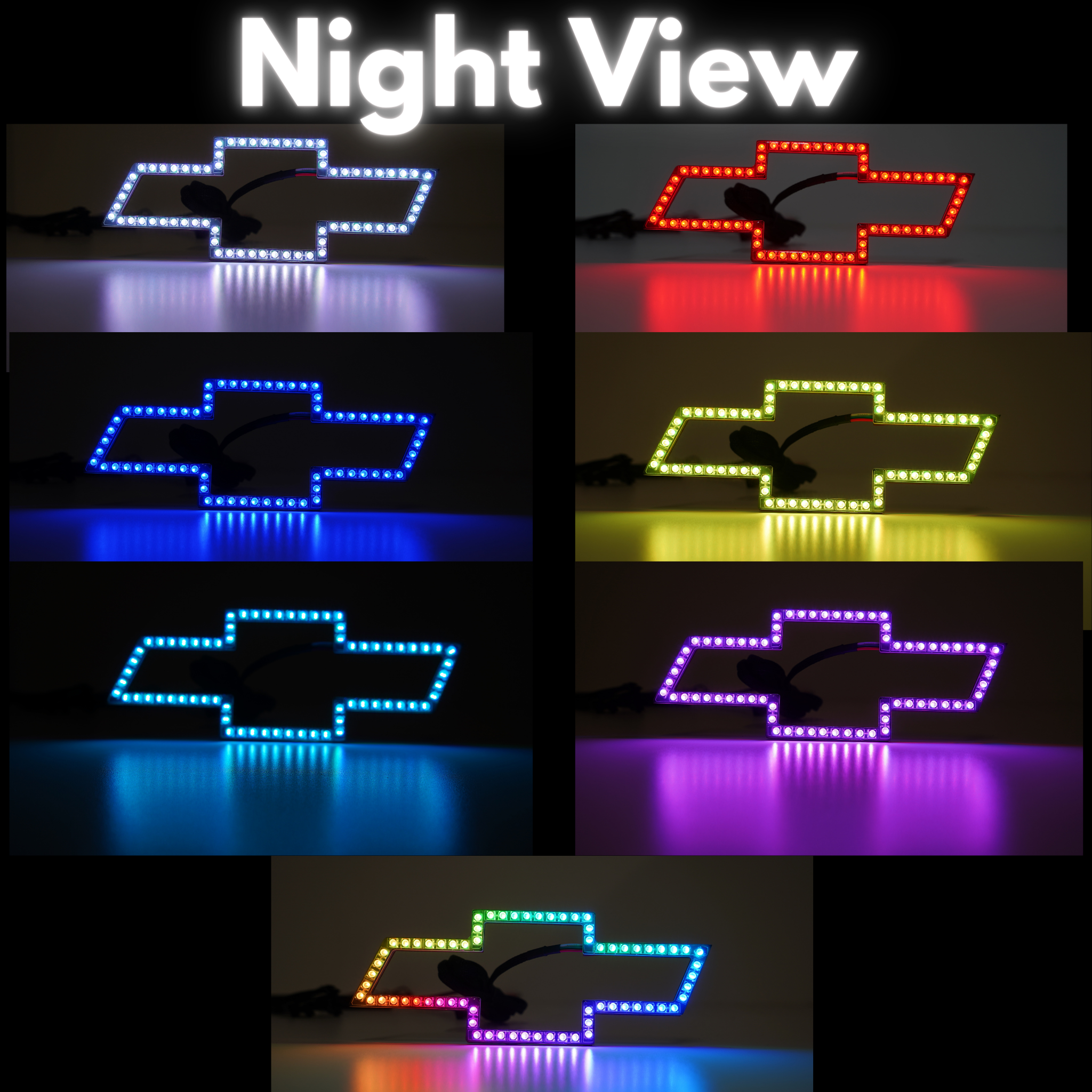 2007-2023 Chevrolet Multicolor Illuminated LED Emblem Logo