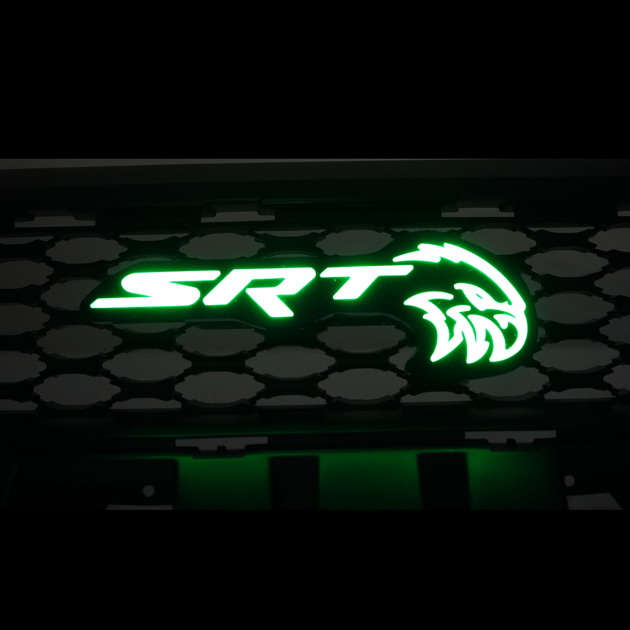 SRT Trackhawk Hellhawk LED Emblem: (Multicolor)