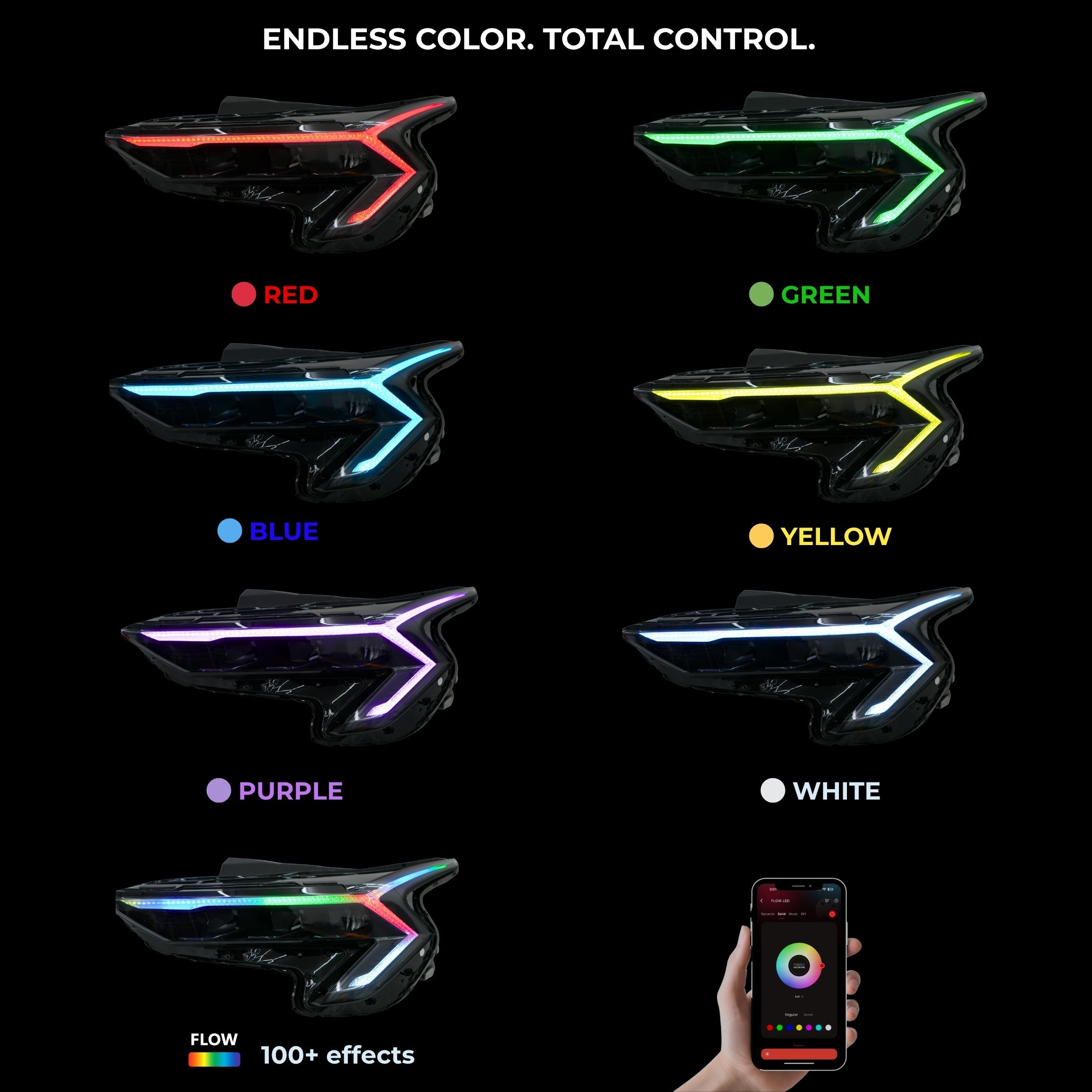 Kia K5 Flow Multicolor DRL Boards (2025-2026) – Custom Multicolor LED Lighting by RGB Halo Kits